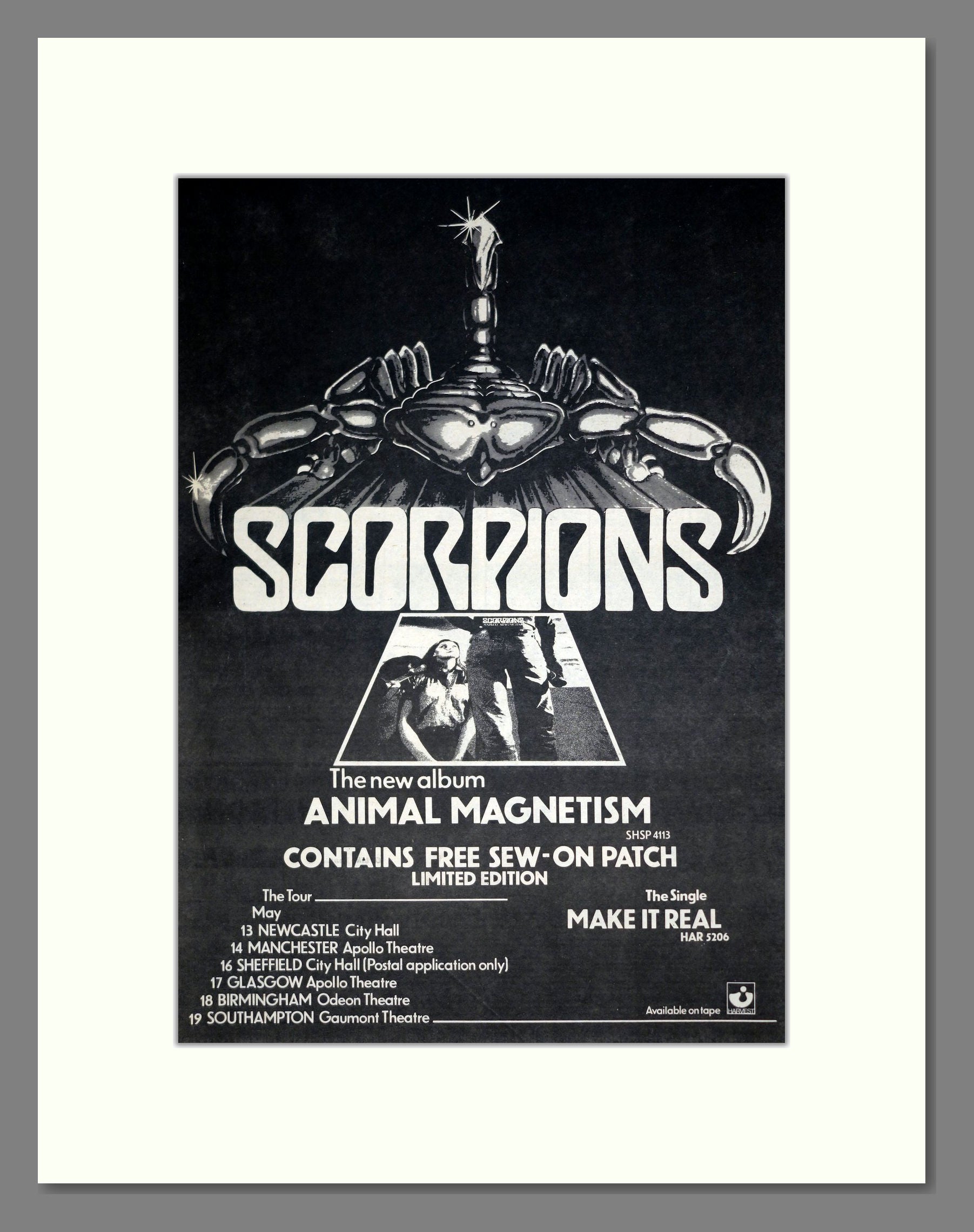 Scorpions - Animal Magnetism. Vintage Advert 1980 (ref AD19766 