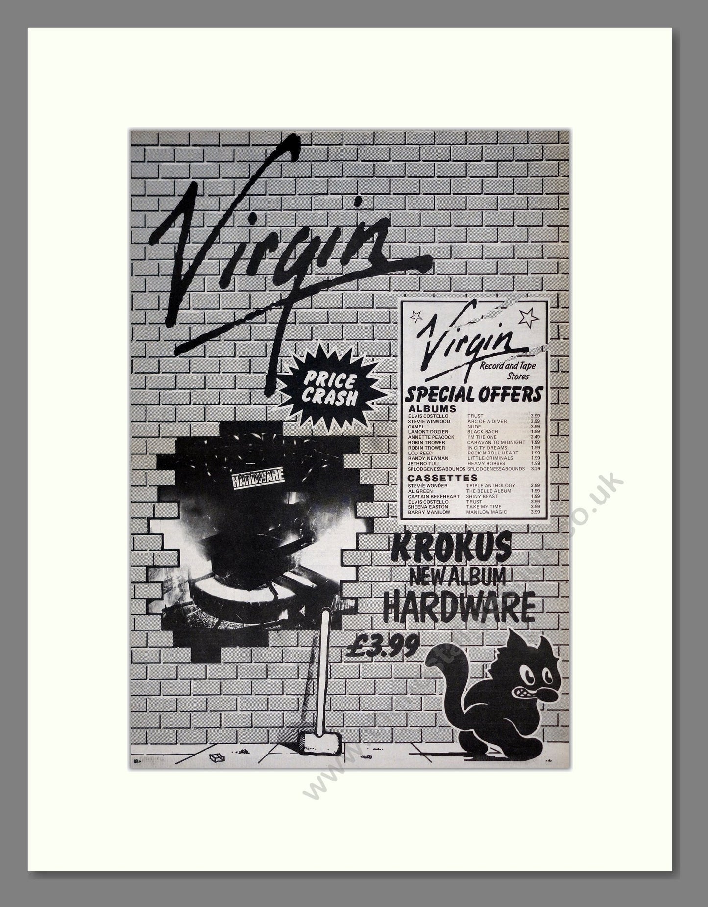 Krokus - Hardware. Vintage Advert 1981 (ref AD19785)