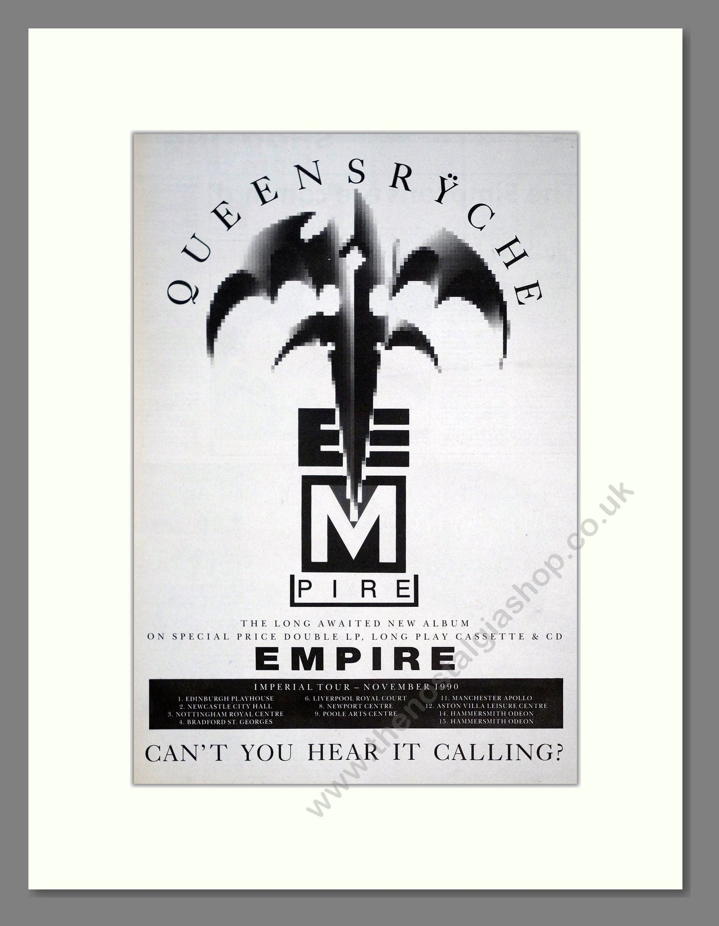 Queensryche - Empire. Vintage Advert 1990 (ref AD19962)
