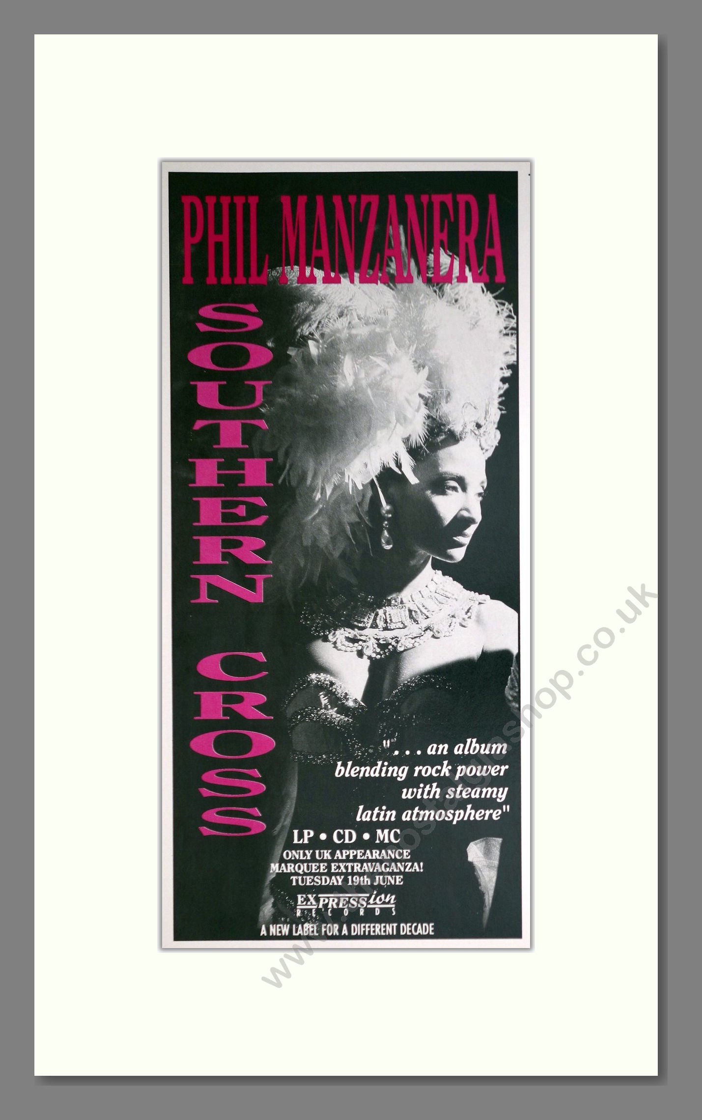 Phil Manzanera - Southern Cross. Vintage Advert 1990 (ref AD63227)