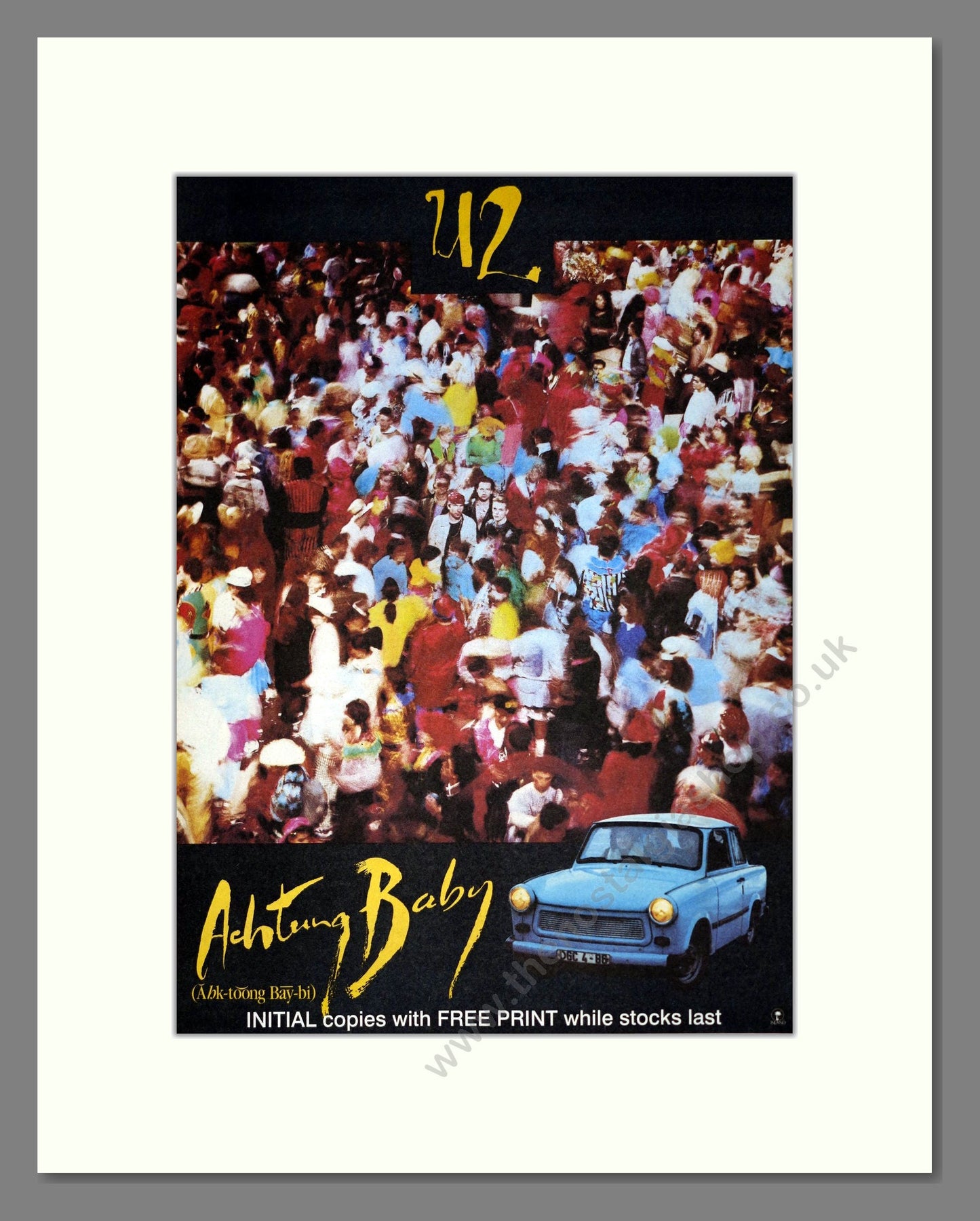 U2 - Achtung Baby. Vintage Advert 1991 (ref AD20030)