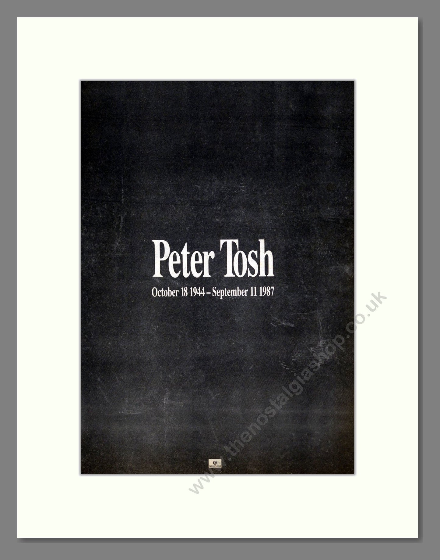 Peter Tosh - RIP. Vintage Advert 1987 (ref AD20060)