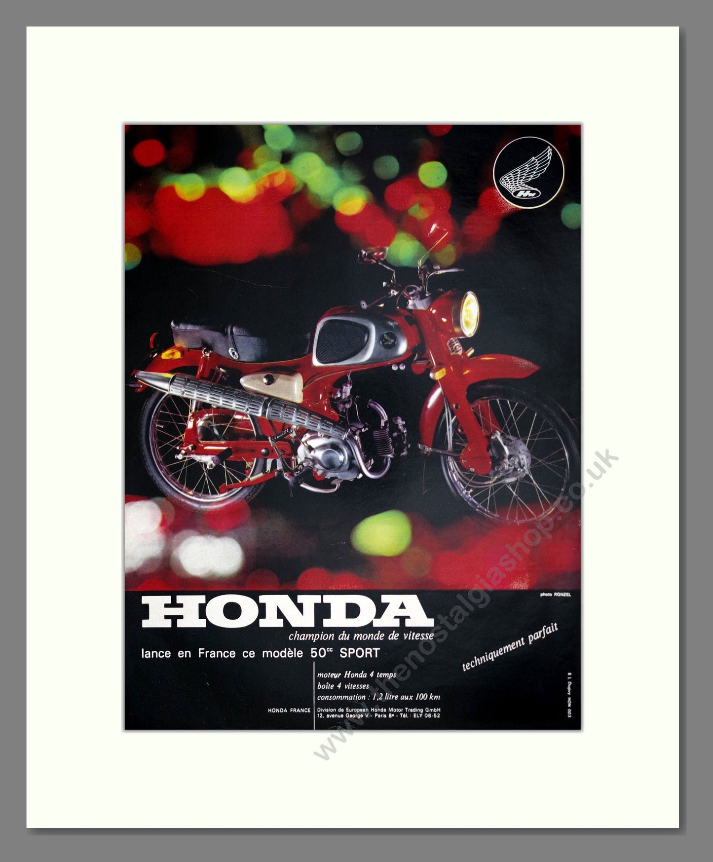 Honda - Champion De Monde De Vitesse. Vintage Advert 1963 (ref AD303390)