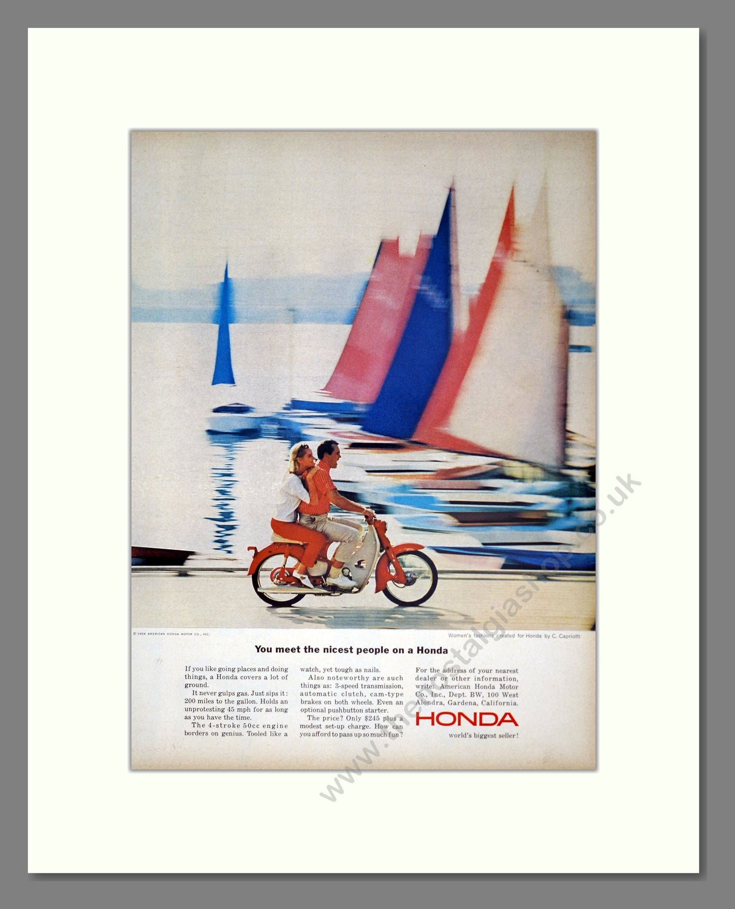Honda - You Meet The Nicest People On A Honda. Vintage Advert 1964 (ref AD303395)