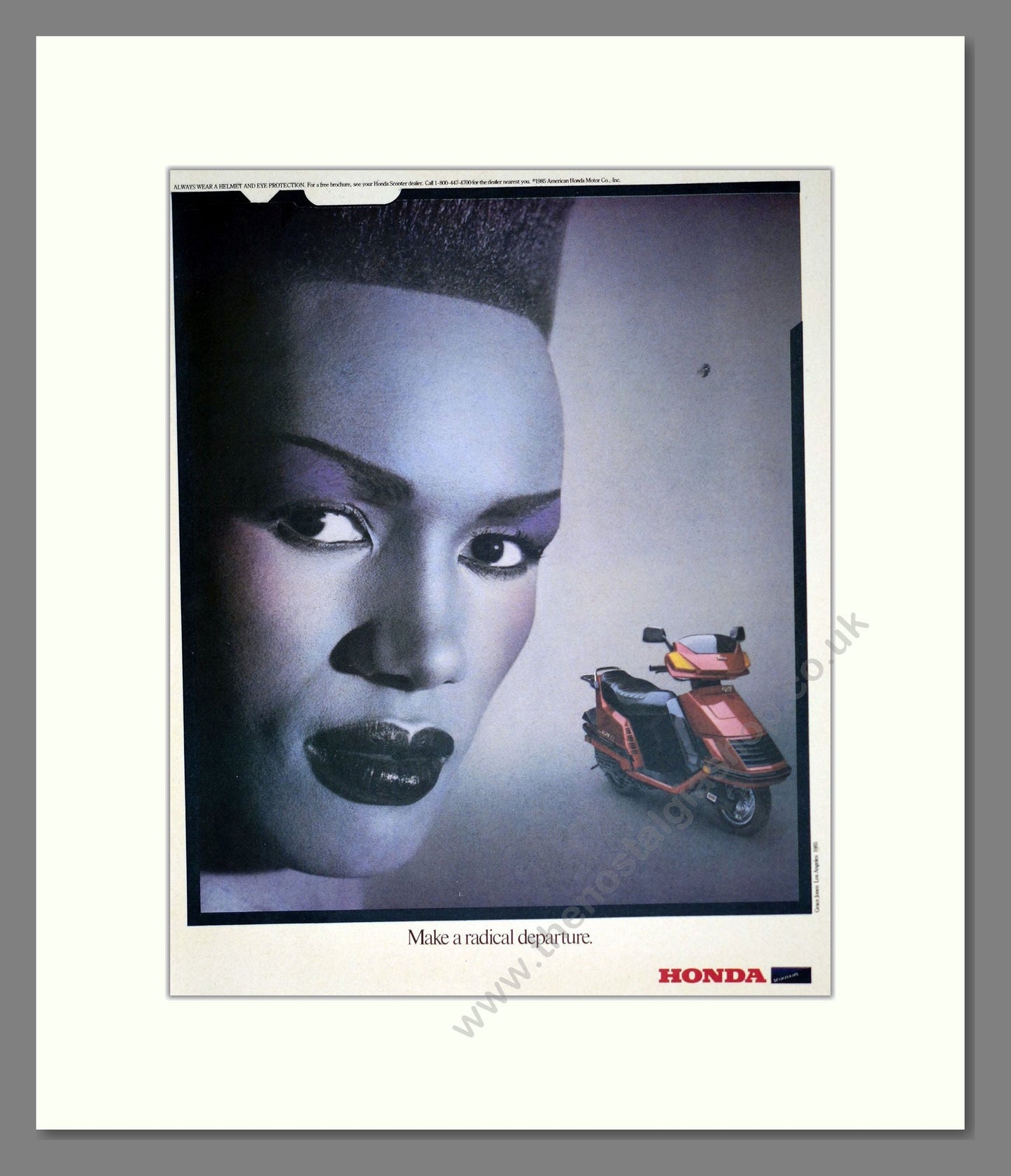 Honda - Make A Radical Departure (Grace Jones). Vintage Advert 1985 (ref AD303404)