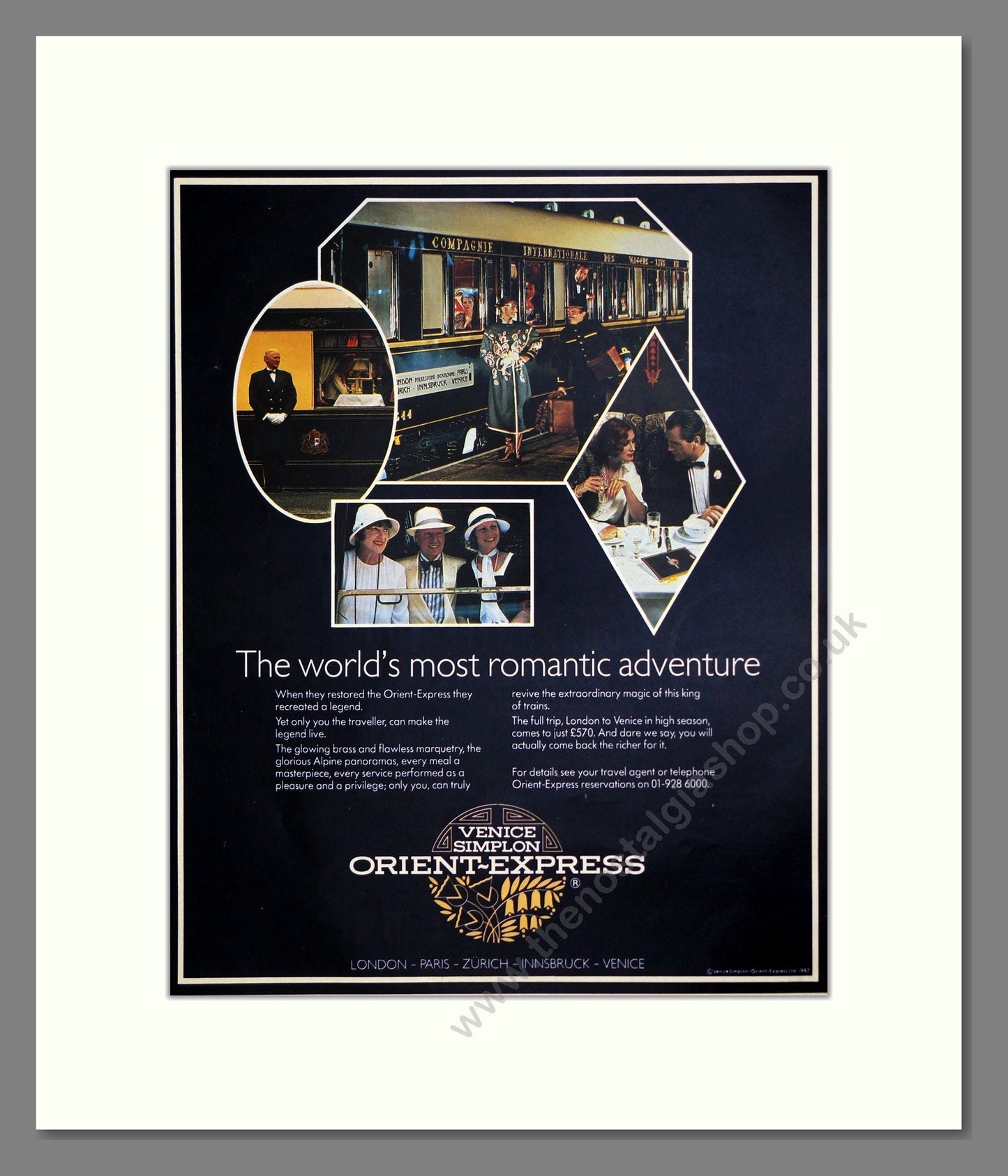 Orient Express - Venice Simplon. Vintage Advert 1987 (ref AD303340)
