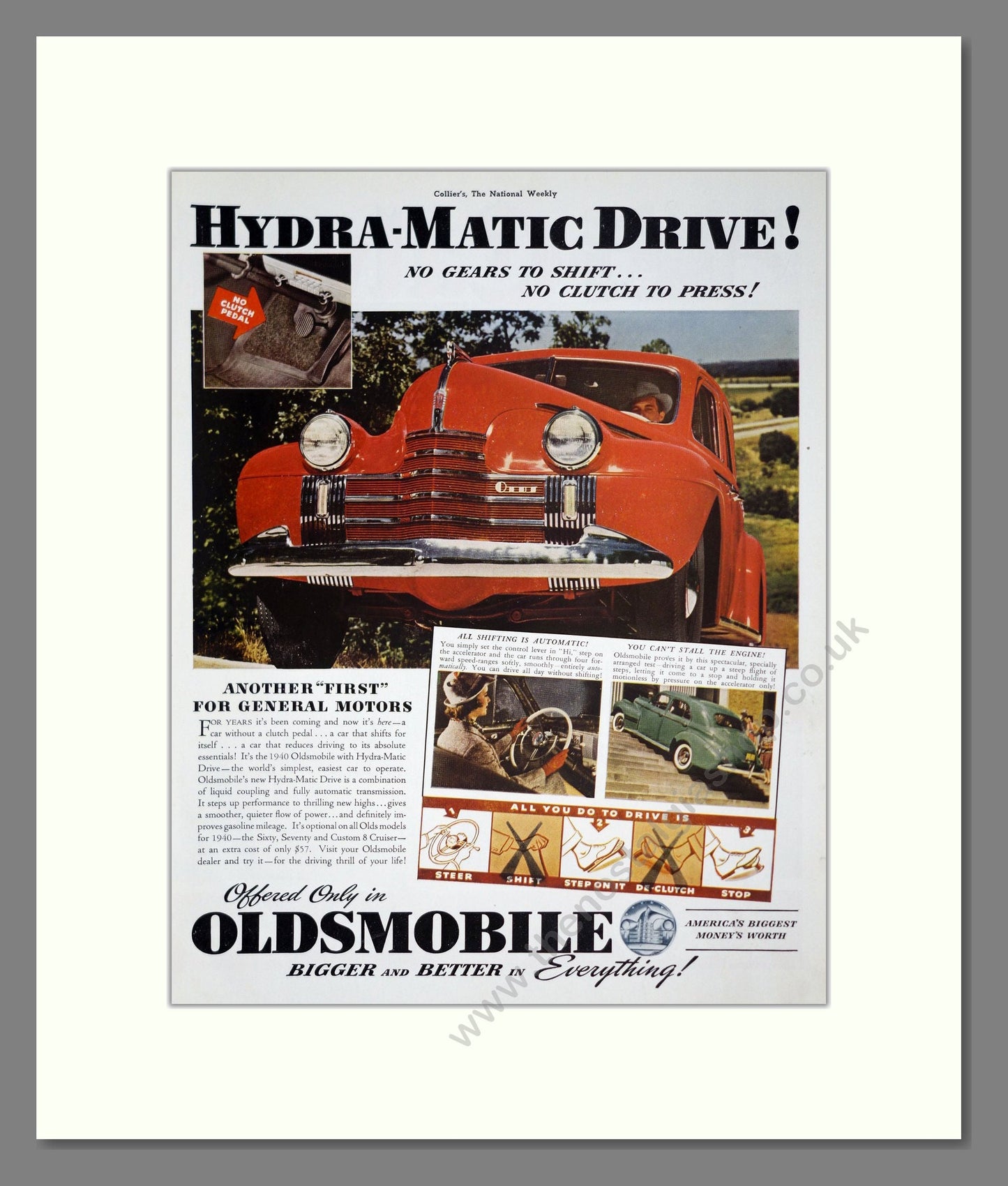 Oldsmobile - Hydra-Matic Drive. Vintage Advert 1939 (ref AD303261)