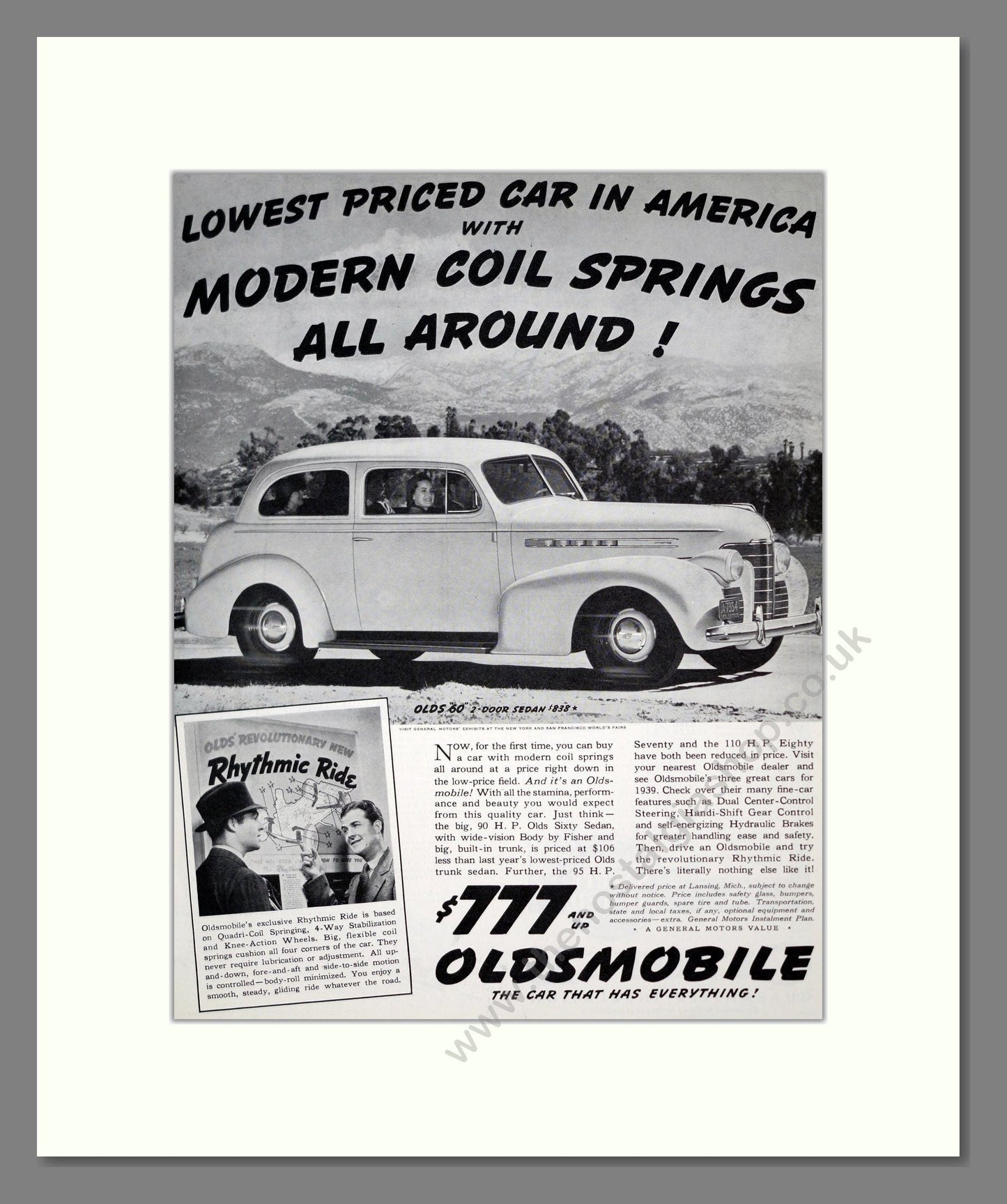 Oldsmobile - Modern Coil Springs. Vintage Advert 1939 (ref AD303262)