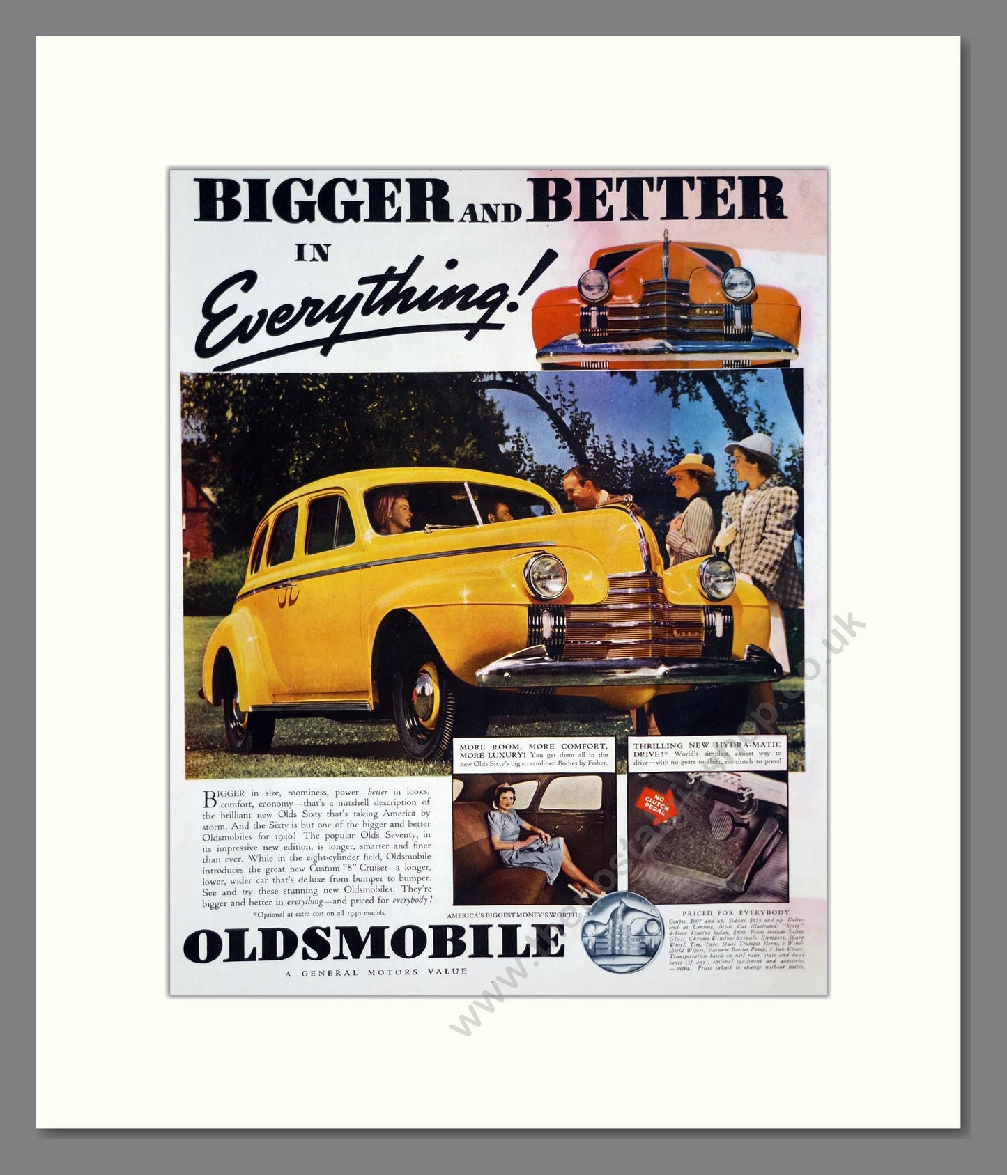 Oldsmobile - Bigger And Better. Vintage Advert 1939 (ref AD303263)