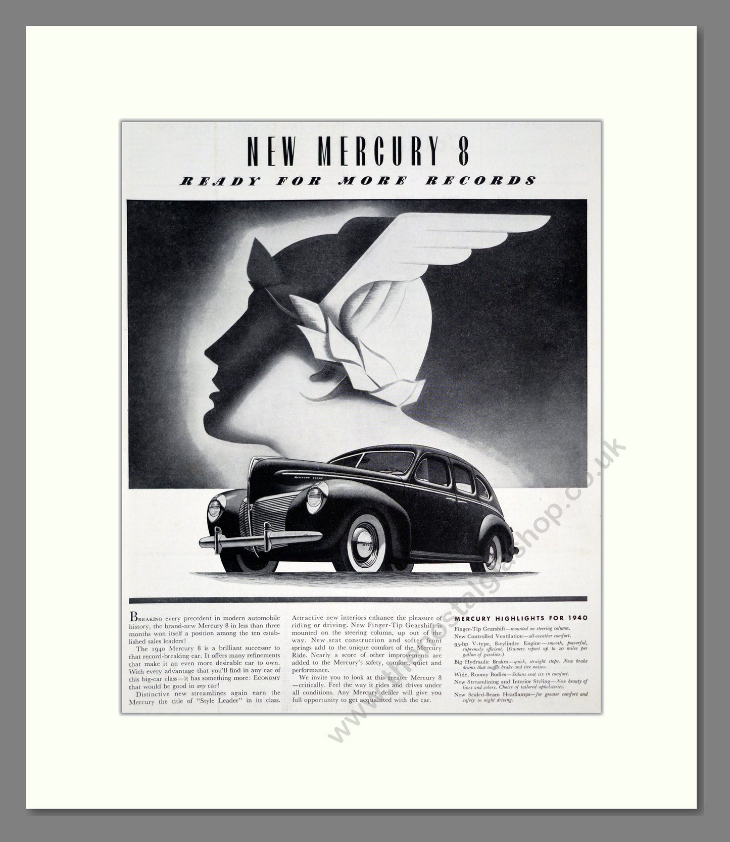 Mercury - Model 8. Vintage Advert 1939 (ref AD303286)