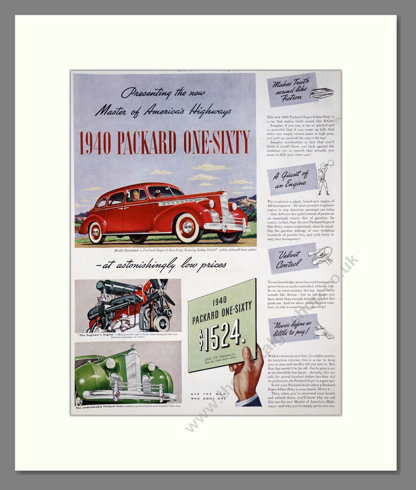 Packard - One-Sixty. Vintage Advert 1939 (ref AD303305)