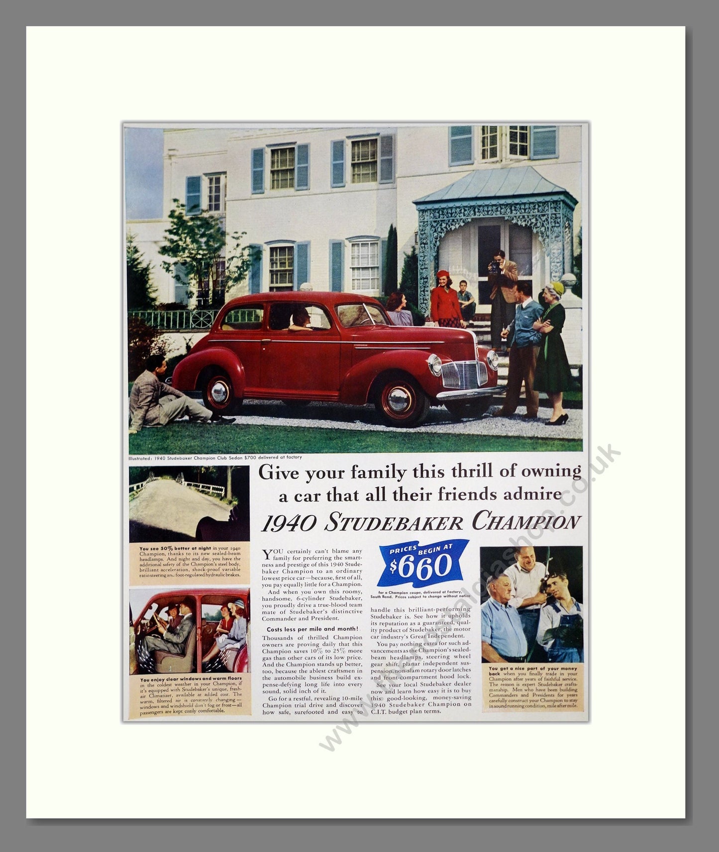 Studebaker - Champion. Vintage Advert 1939 (ref AD303309)