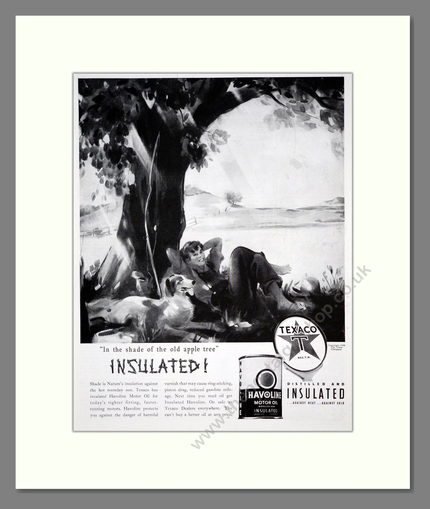 Texaco - Havoline Motor Oil. Vintage Advert 1939 (ref AD303316)