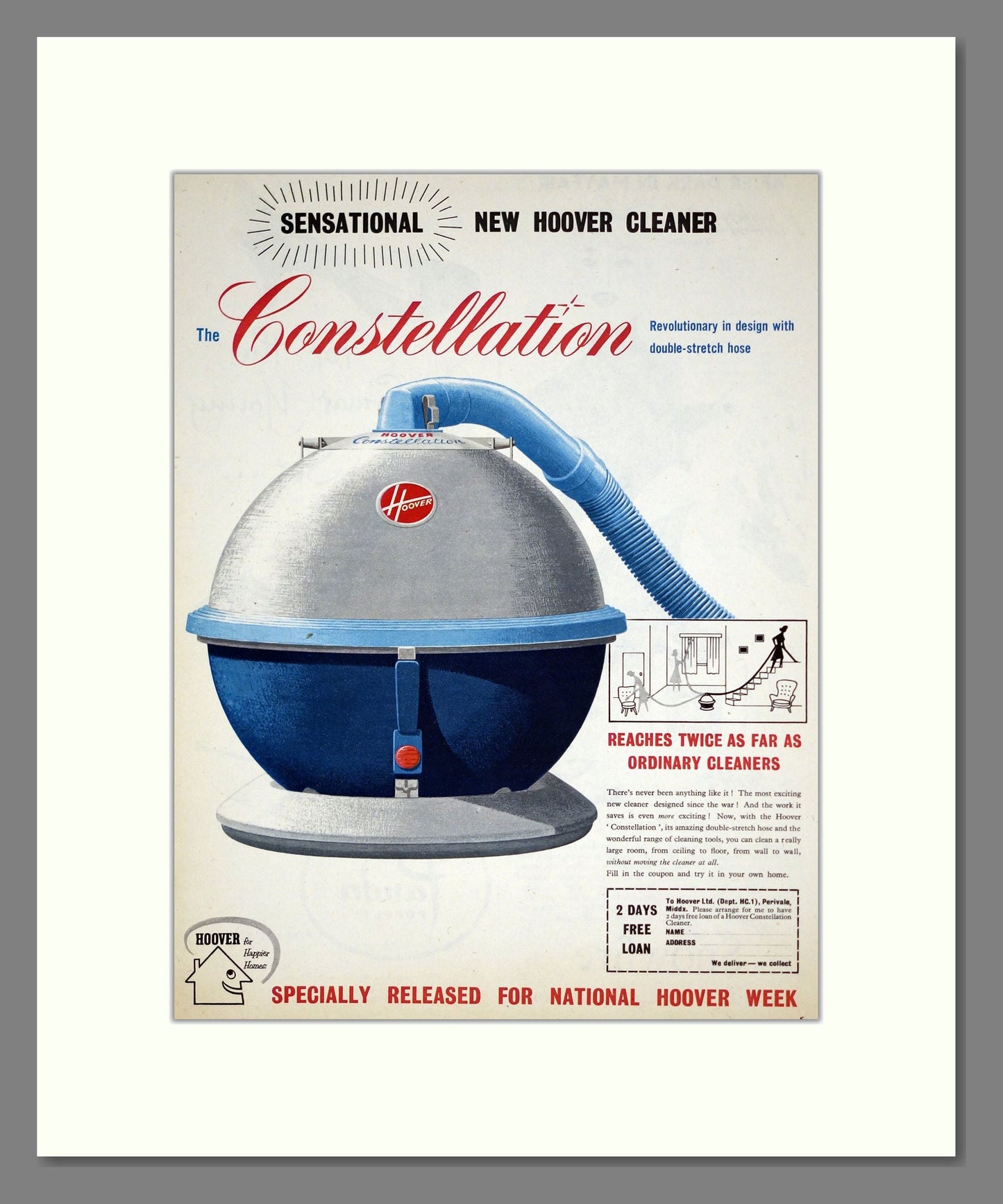 Hoover - Constellation. Vintage Advert 1956 (ref AD303208)