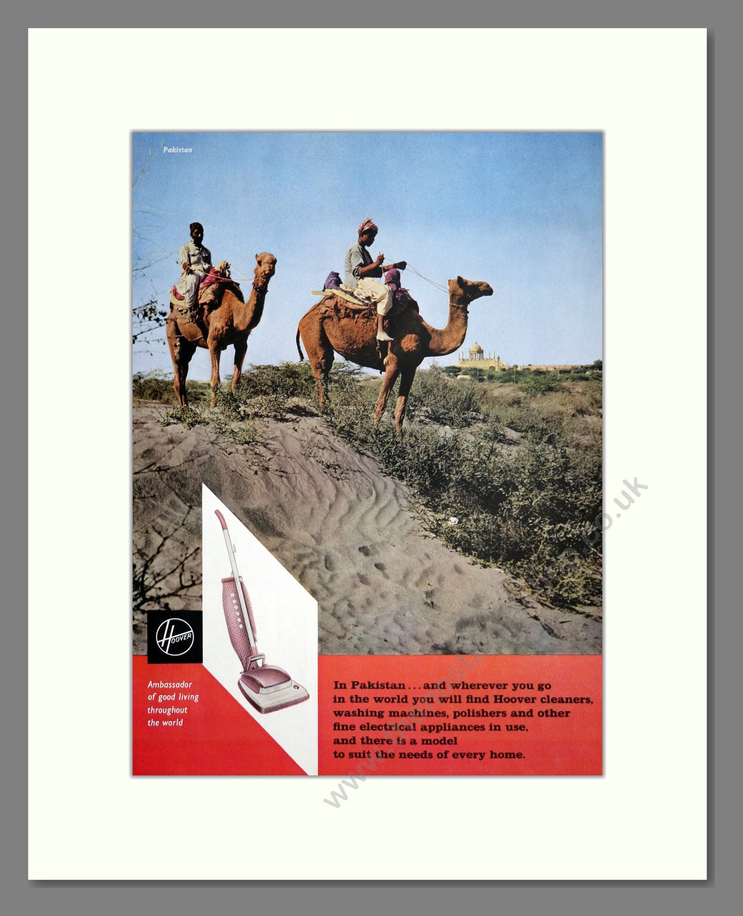 Hoover - Cleaners in Pakistan. Vintage Advert 1960 (ref AD303210)