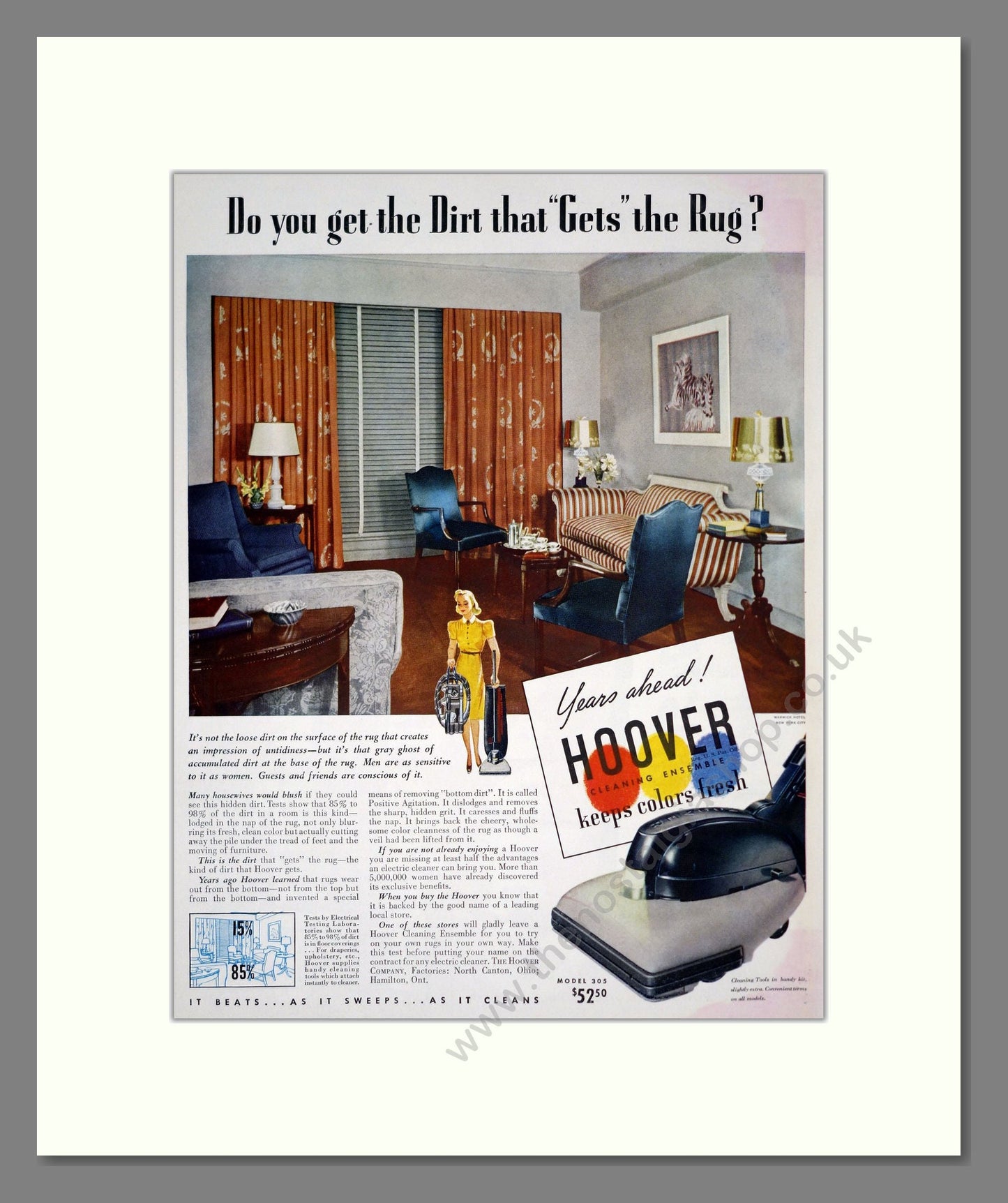 Hoover - Years Ahead. Vintage Advert 1939 (ref AD303213)