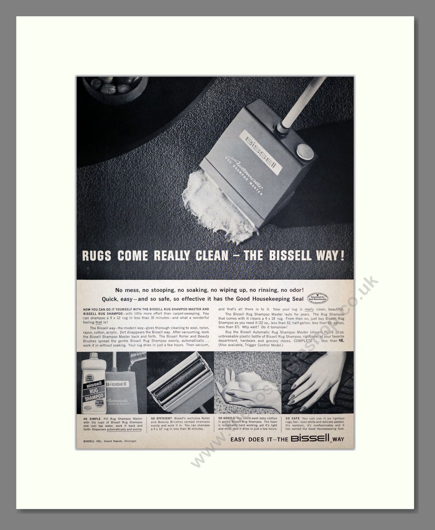 Bissell - Rug Sweeper. Vintage Advert 1962 (ref AD303225)