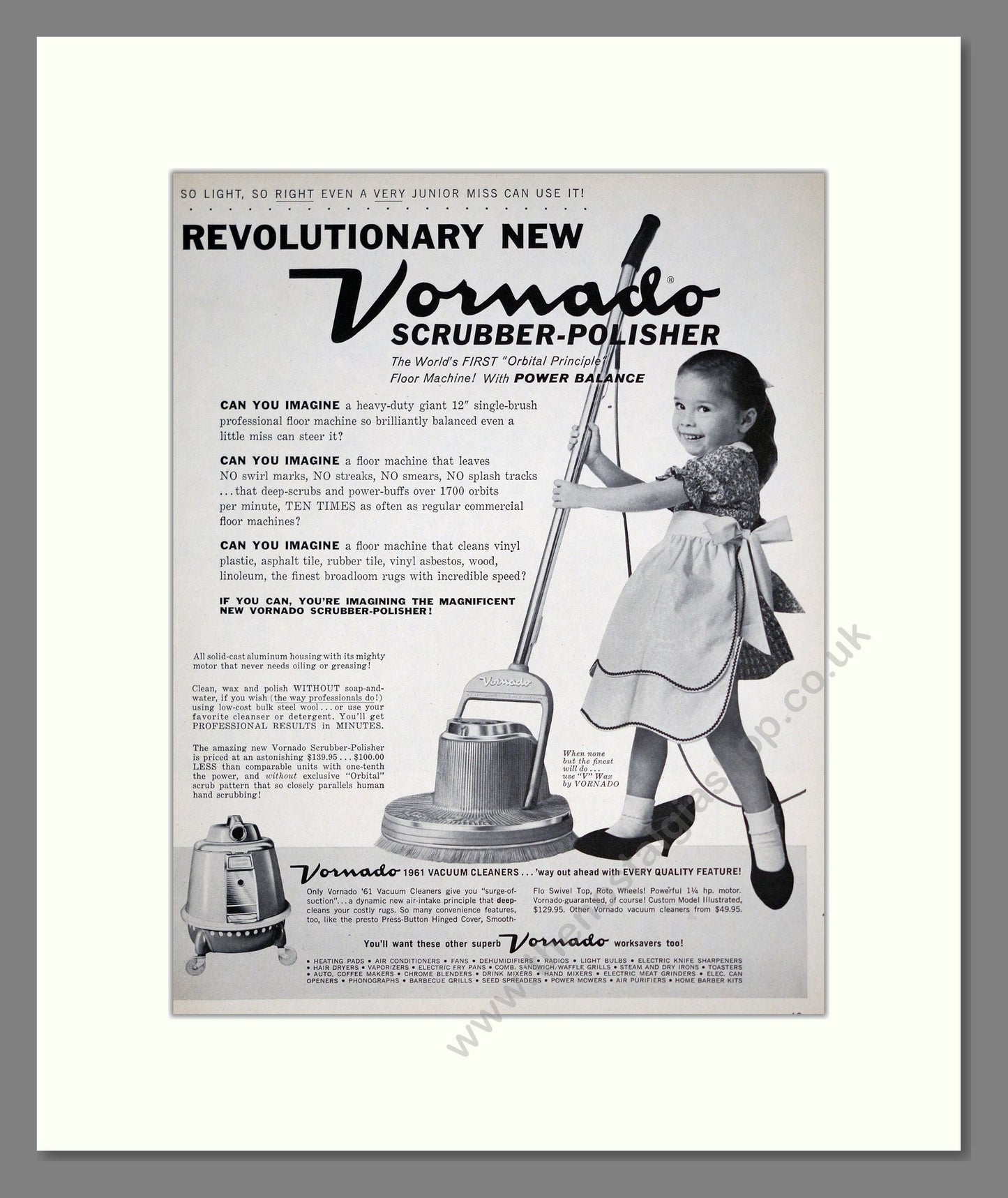 Vornado - Scrubber Polisher. Vintage Advert 1960 (ref AD303231)