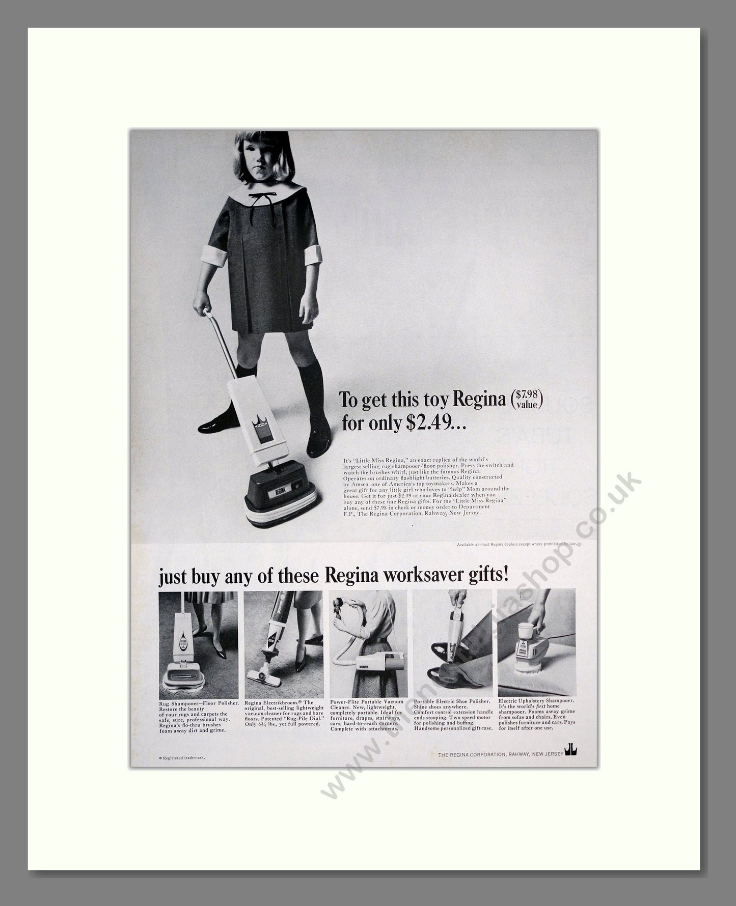 Regina - Toy Cleaner Offer. Vintage Advert 1964 (ref AD303234)