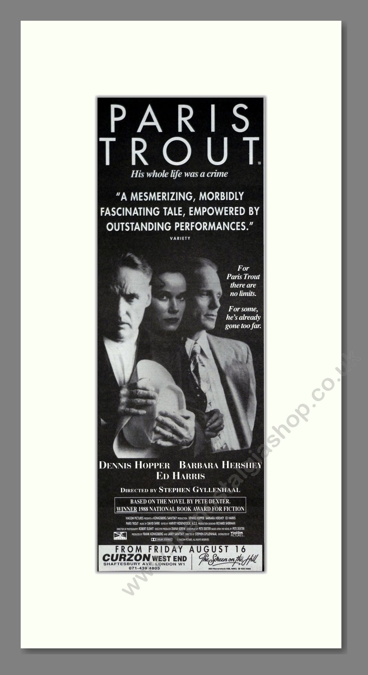 Paris Trout. Vintage Original Advert 1991 (ref AD201376)