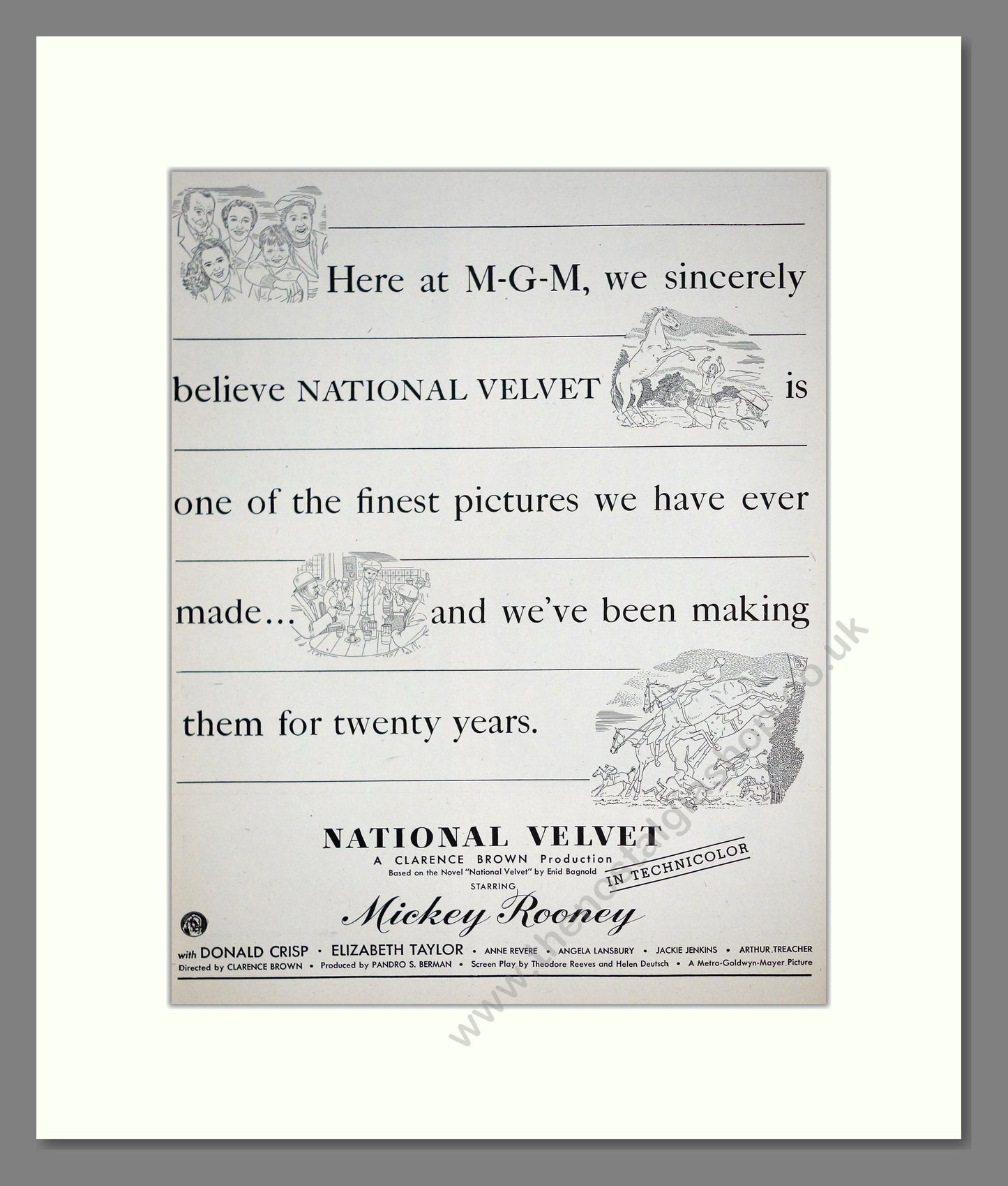 National Velvet. Vintage Advert 1945 (ref AD303159)