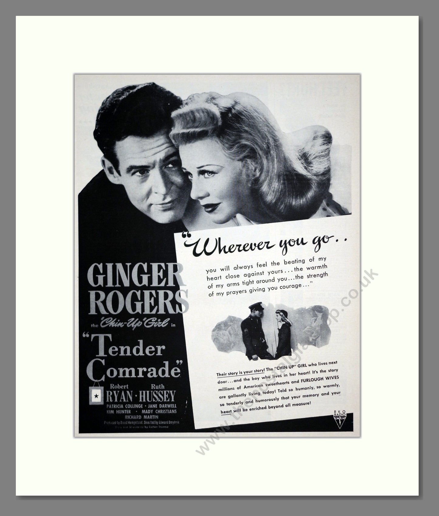 Tender Comrade. Vintage Advert 1943 (ref AD303170)