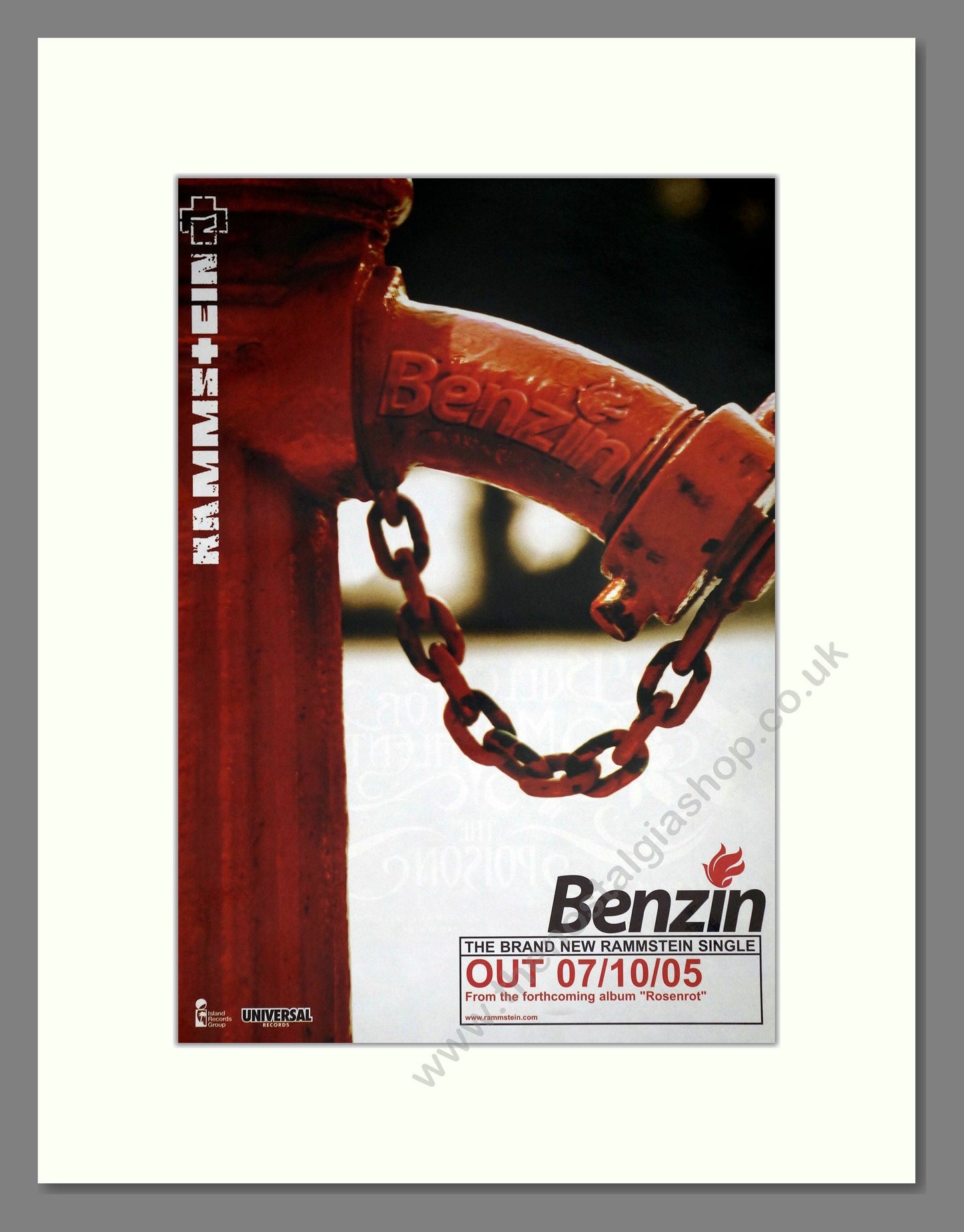 Rammstein - Benzin. Vintage Advert 2005 (ref AD63366)