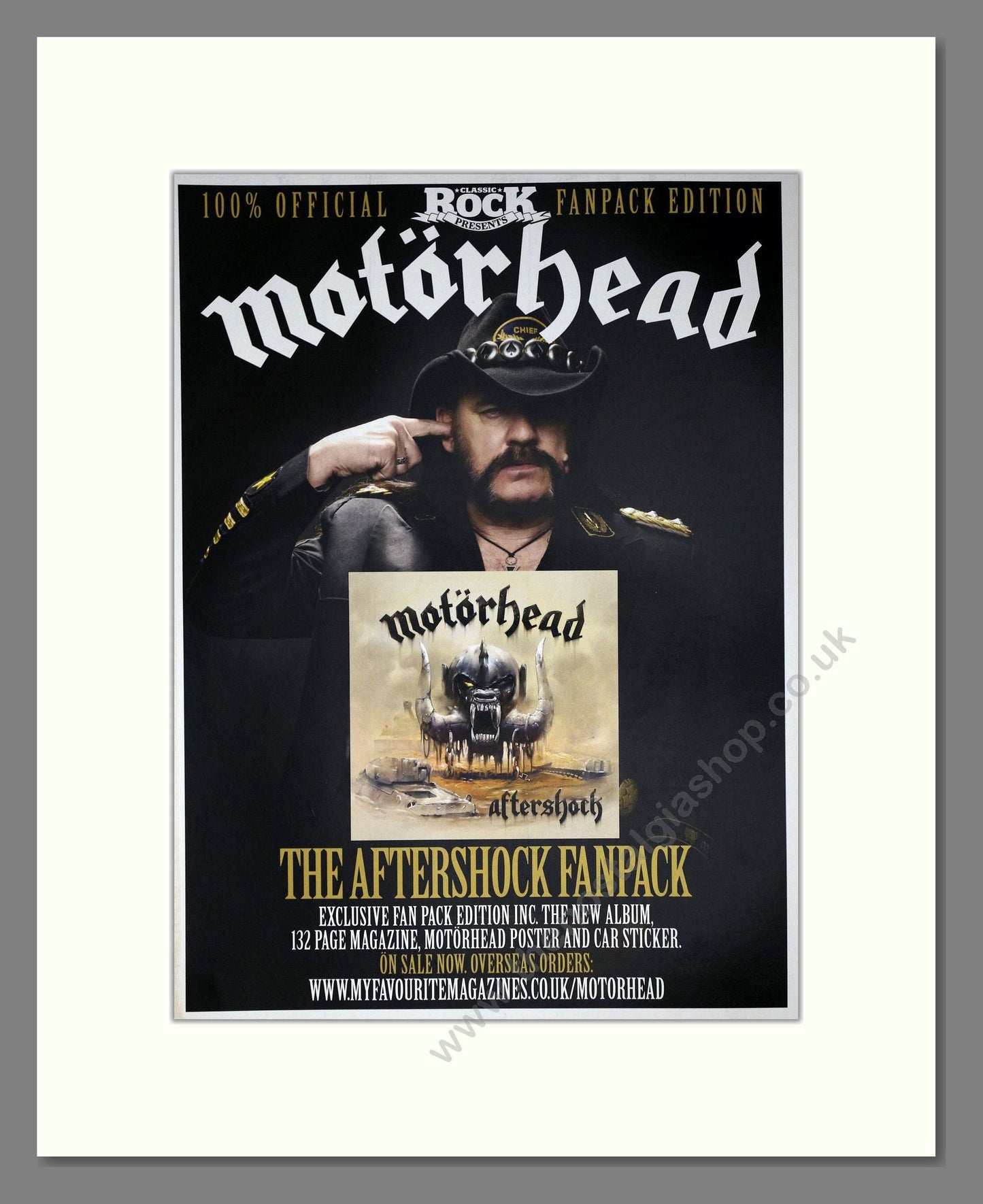 Motorhead - Aftershock Fanpack. Vintage Advert 2013 (ref AD63409)