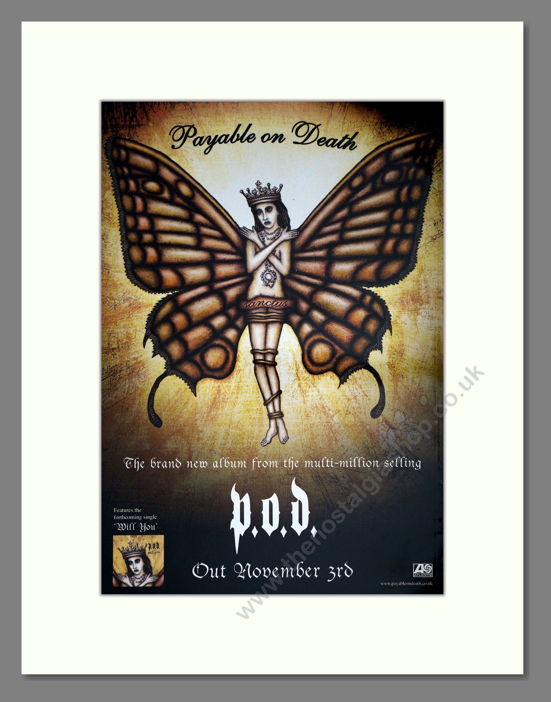 thumbnail image 2 of P.O.D. Payable On Death T-Shirt – 100% Cotton – Men's Unisex Fit – Gildan/Hanes – New 2 of 3