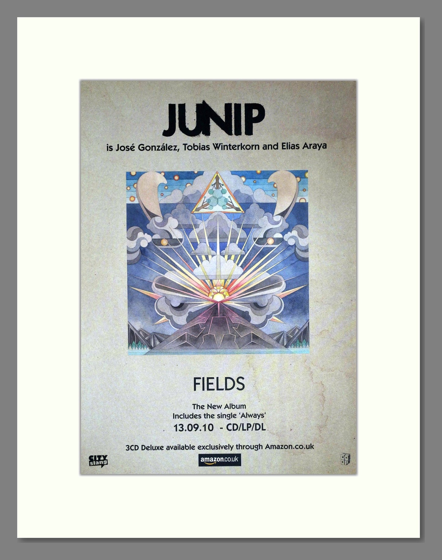 Junip - Fields. Vintage Advert 2010 (ref AD63487)