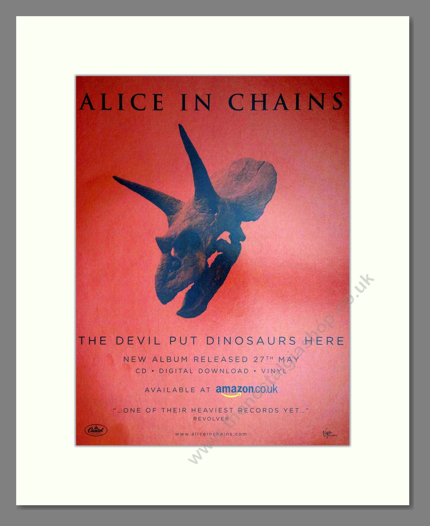 Alice In Chains - The Devil Put Dinosaurs Here. Vintage Advert 2013 (ref AD63510)