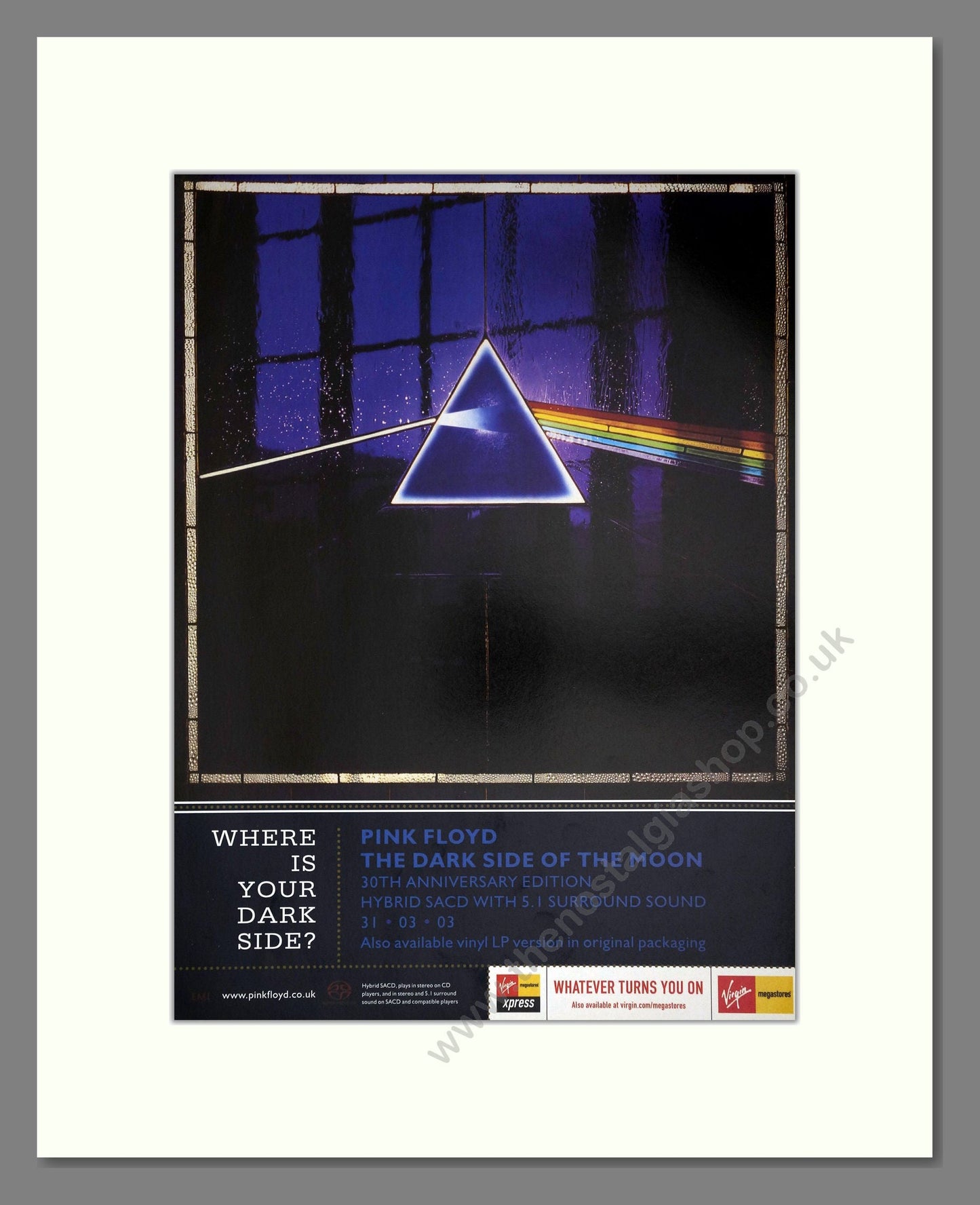 Pink Floyd - The Dark Side Of The Moon. Vintage Advert 2003 (ref AD63523)