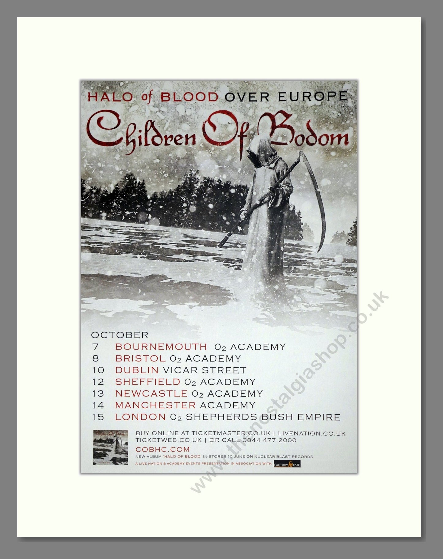 Children Of Bodom - UK Tour. Vintage Advert 2013 (ref AD63554)