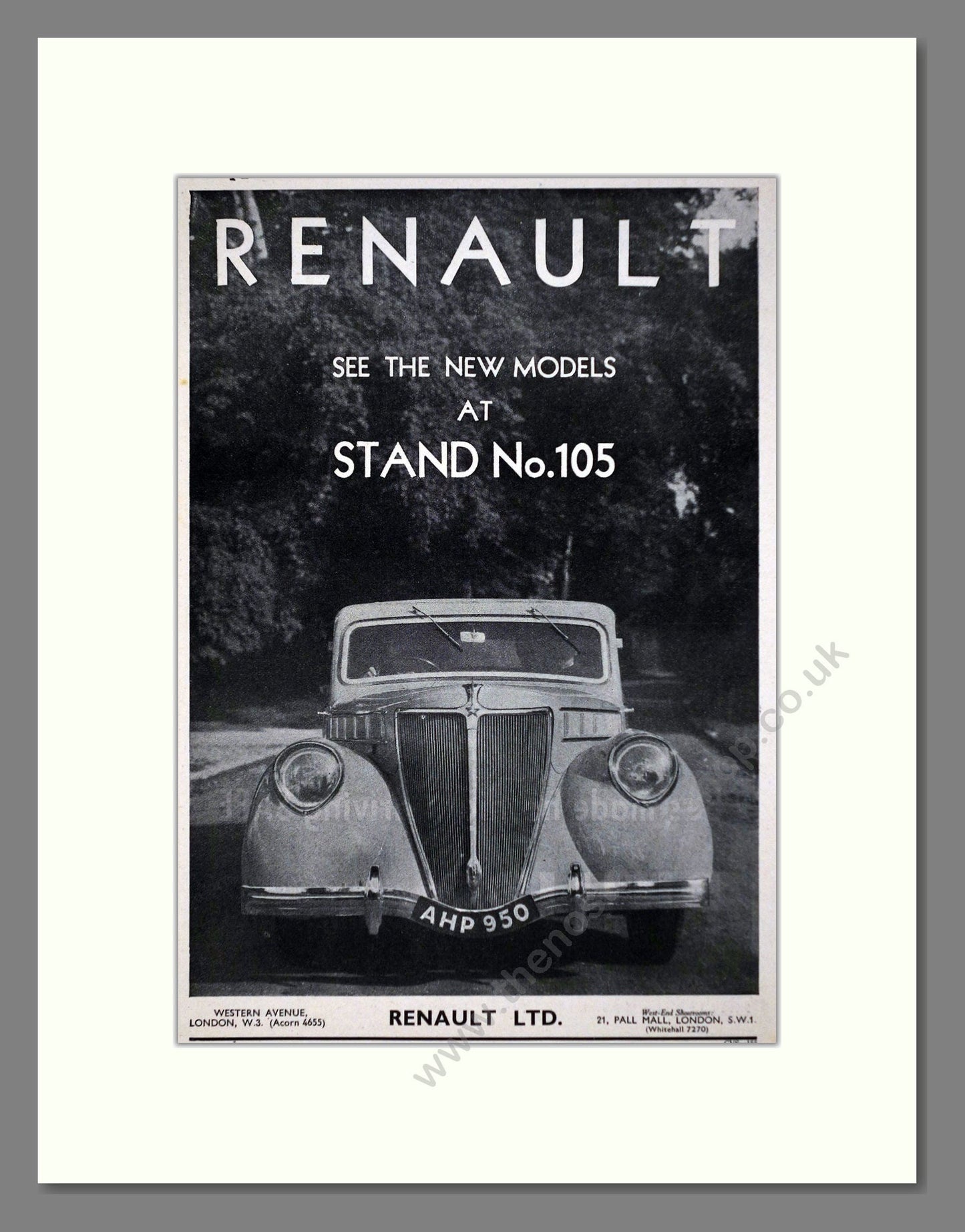 Renault - New Models. Vintage Advert 1936 (ref AD63622)