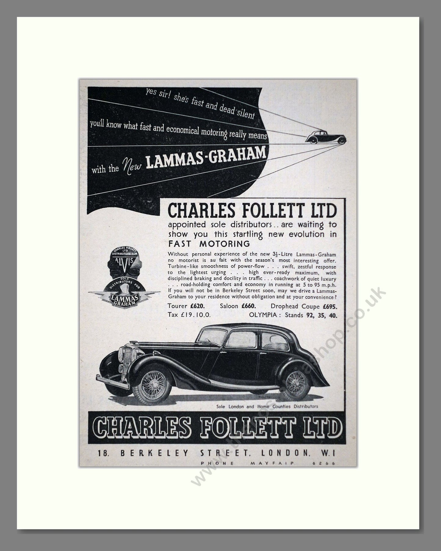 Lammas - Graham. Vintage Advert 1936 (ref AD63625)