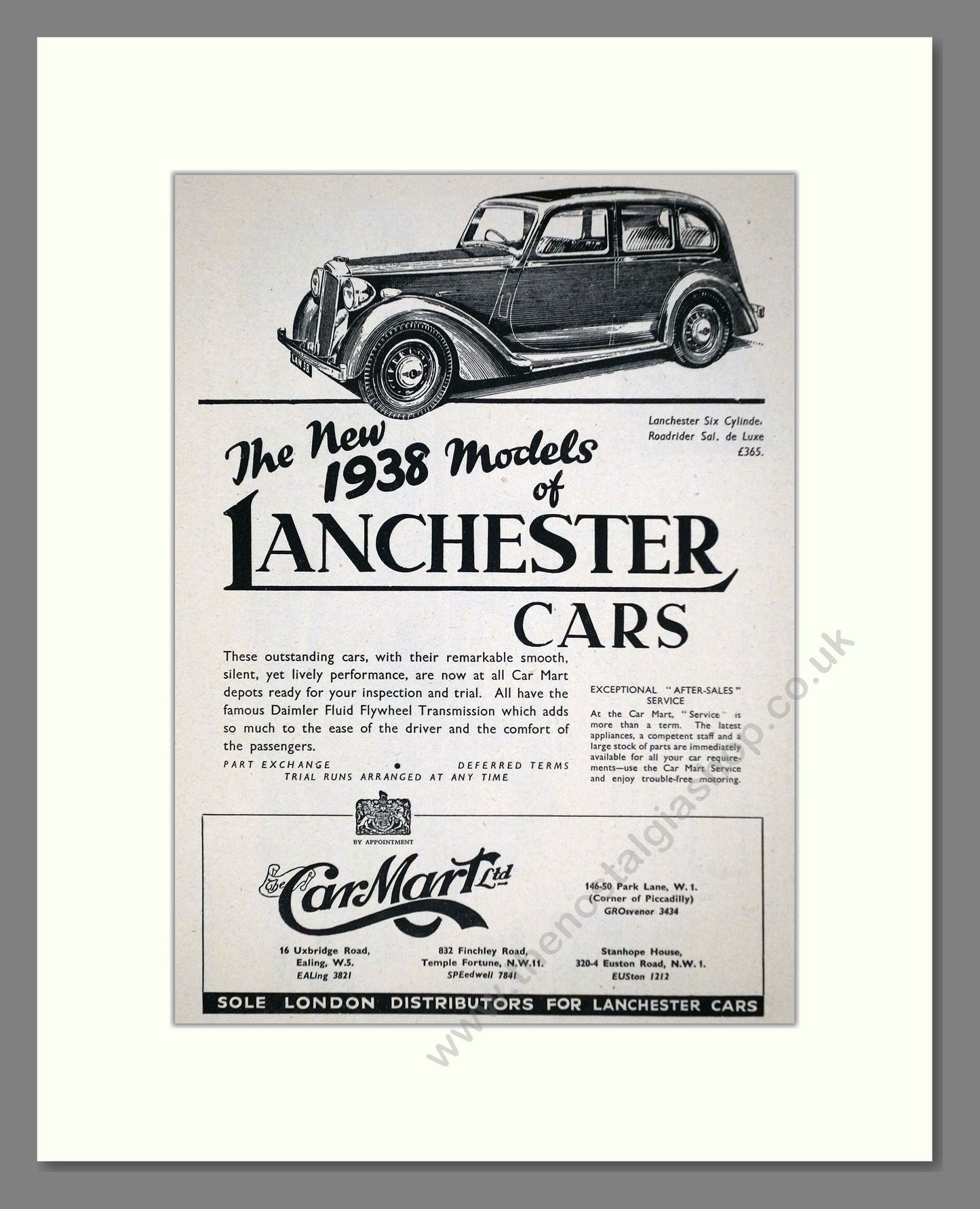 Lanchester - New 1938 Models. Vintage Advert 1937 (ref AD63657)