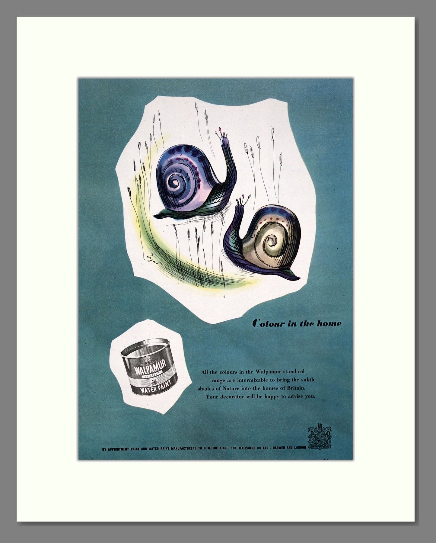 Walpamur - Water Paint. Vintage Advert 1950 (ref AD303412)