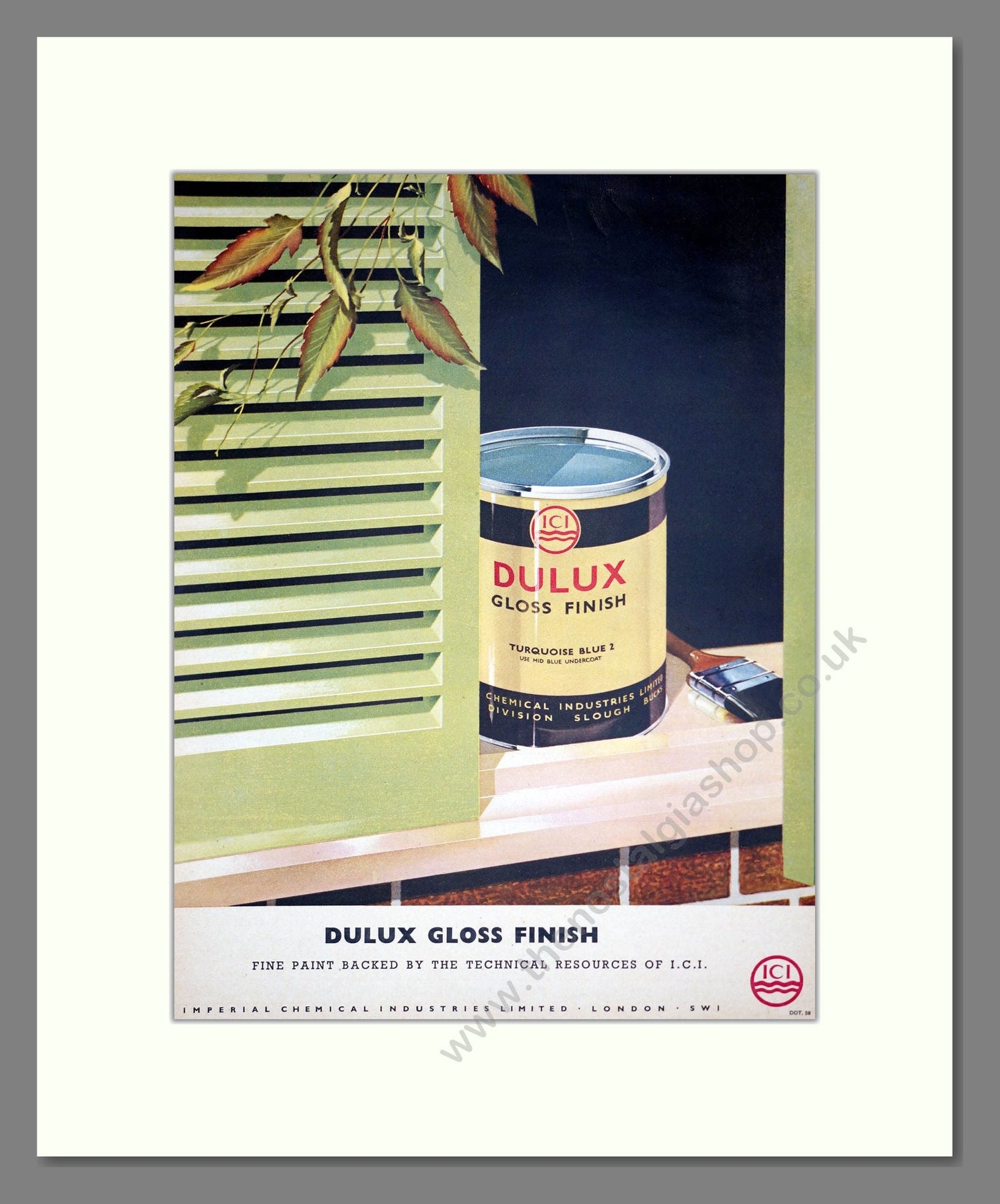 Dulux - Gloss Paint. Vintage Advert 1957 (ref AD303424)