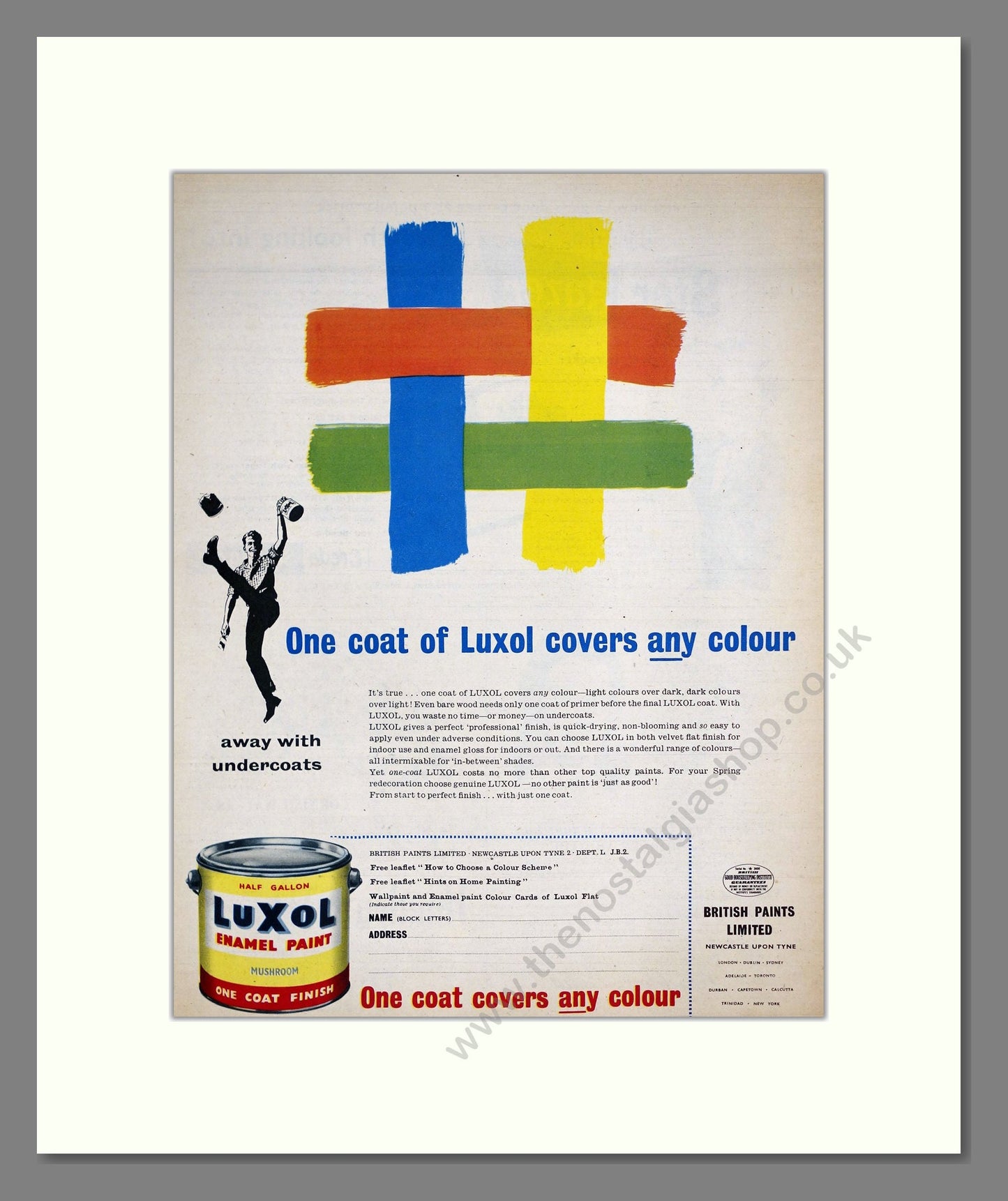 Luxol - Enamel Paint. Vintage Advert 1957 (ref AD303450)