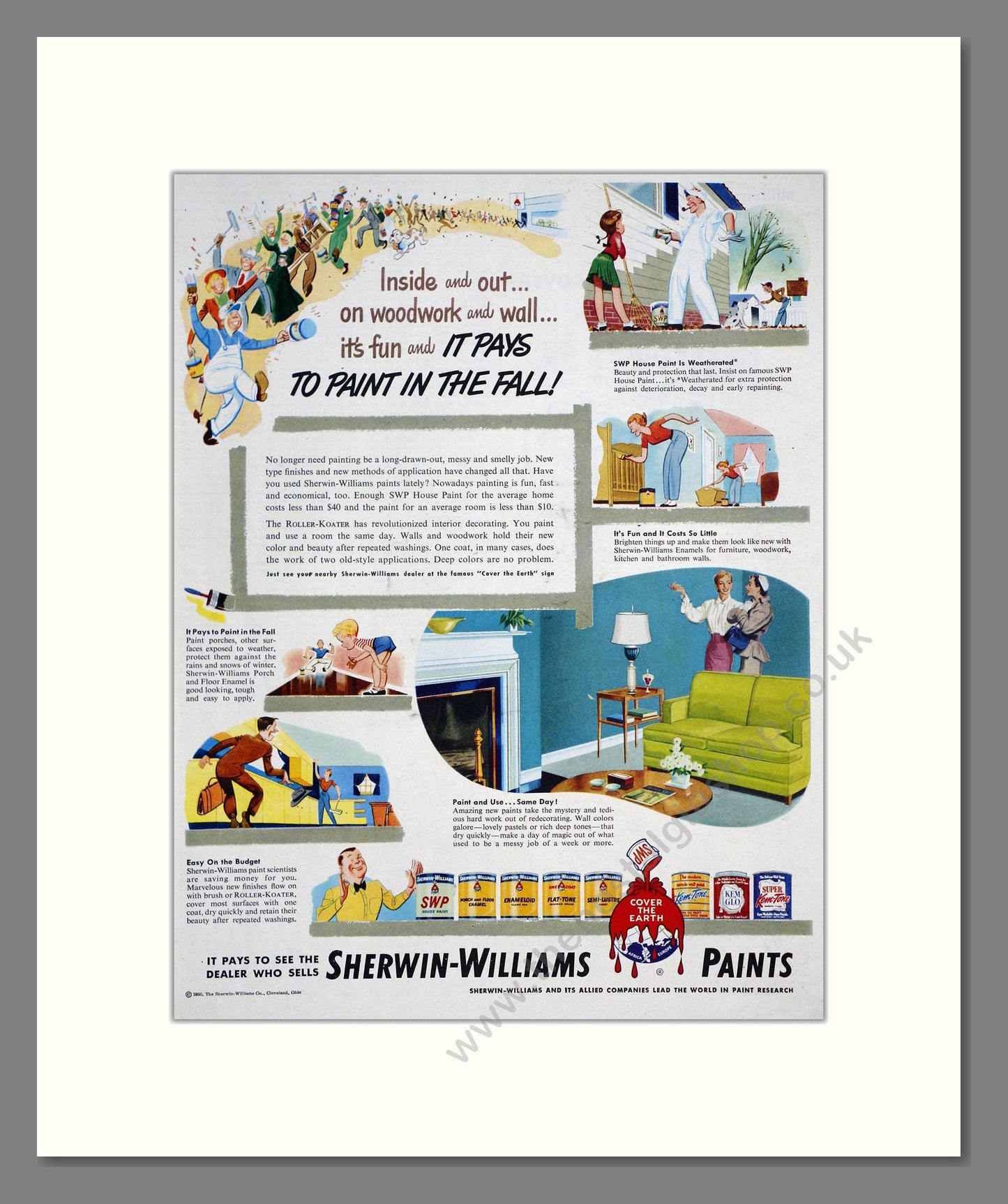 Sherwin-Williams - Paints. Vintage Advert 1950 (ref AD303458)
