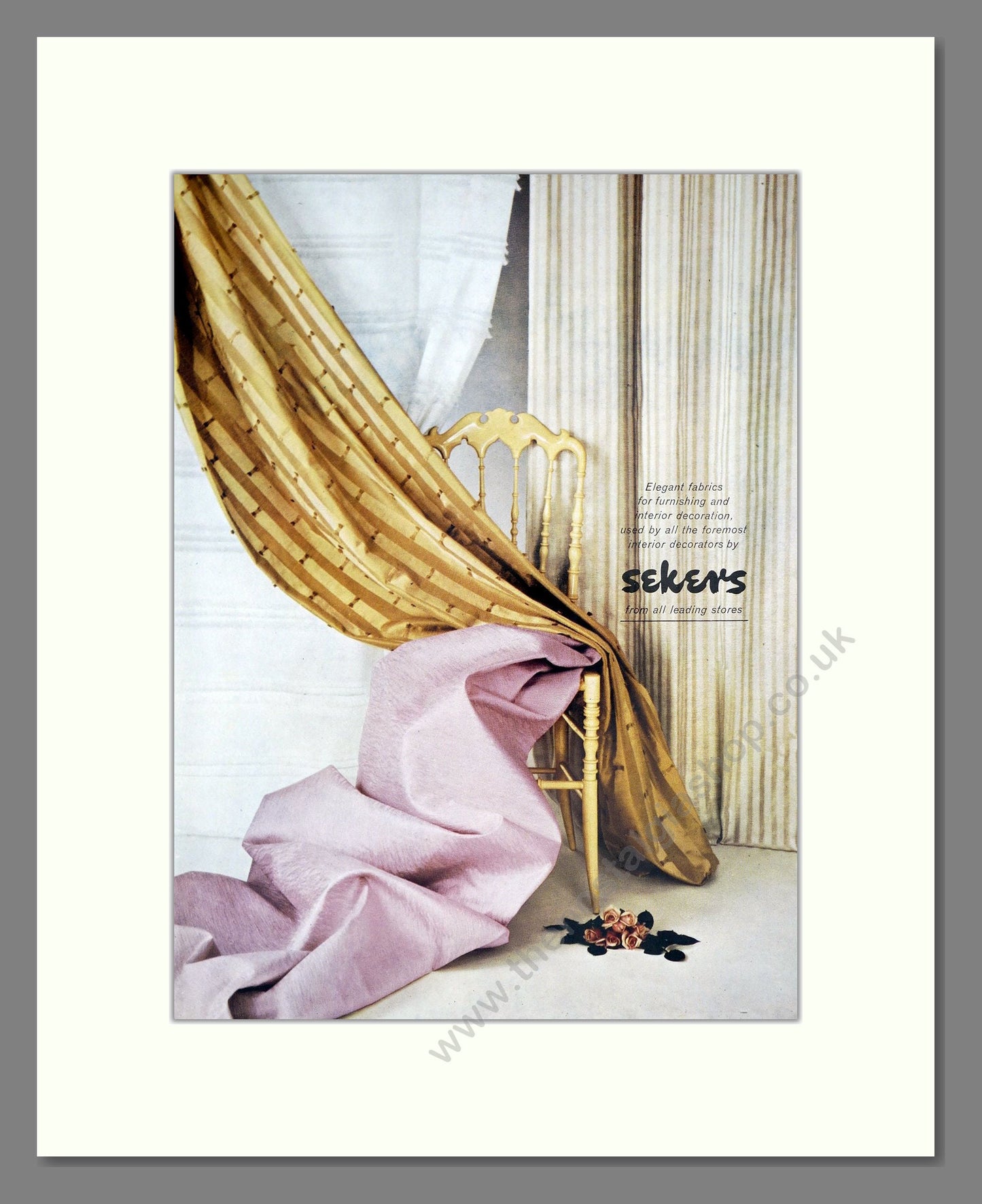 Sekers - Fabrics. Vintage Advert 1961 (ref AD303459)