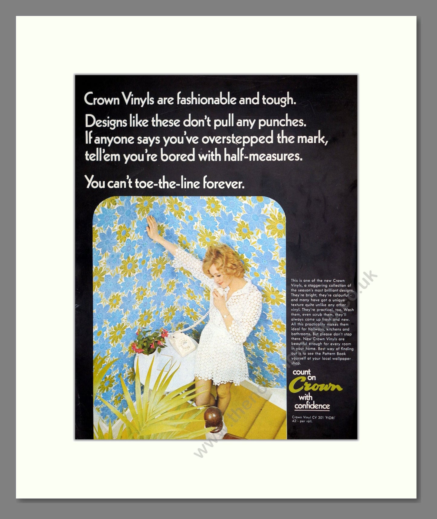 Crown - Vinyls. Vintage Advert 1968 (ref AD303482)