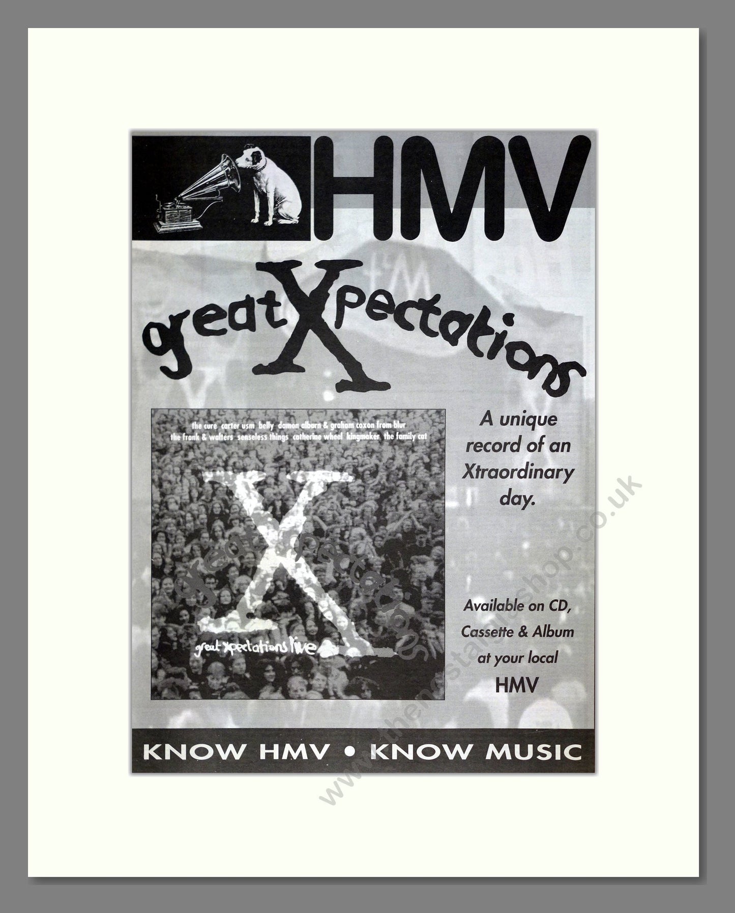 Various Artists - Great Xpectations Live. Vintage Advert 1993 (ref AD20160)