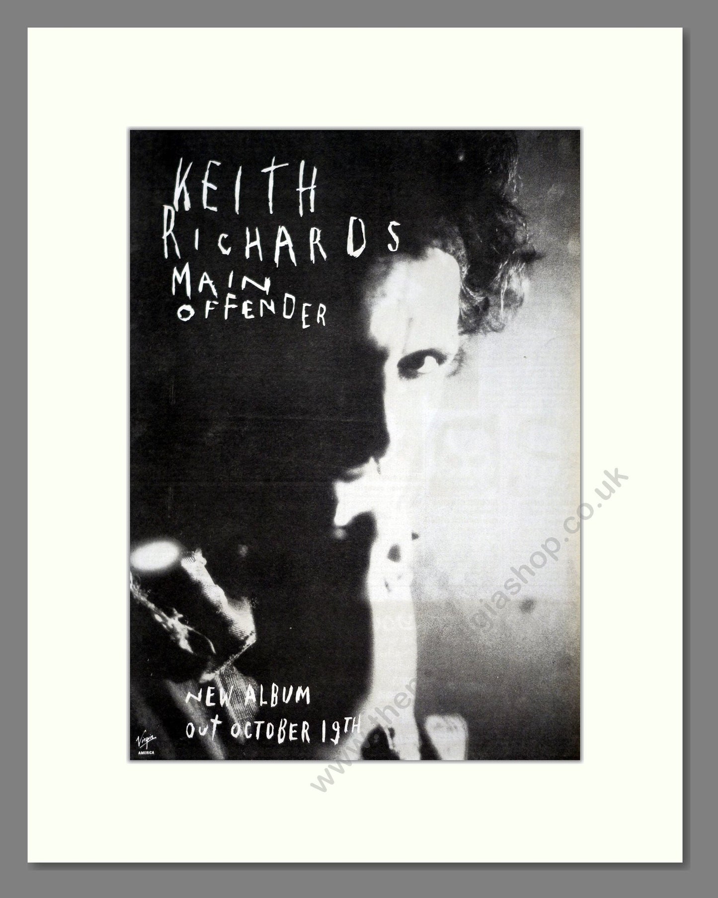 Keith Richards - Main Offender. Vintage Advert 1992 (ref AD20205)