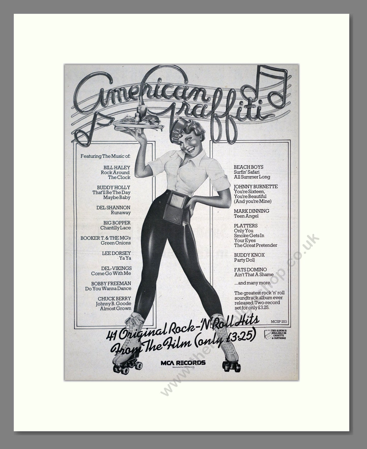 American Graffiti - Soundtrack. Vintage Advert 1974 (ref AD20236)
