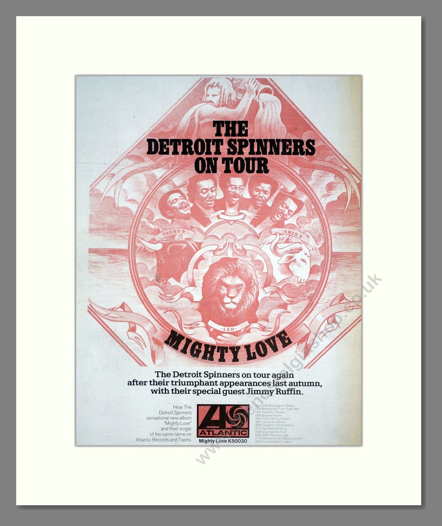 Detroit Spinners (The) - Mighty Love. Vintage Advert 1974 (ref AD20239)