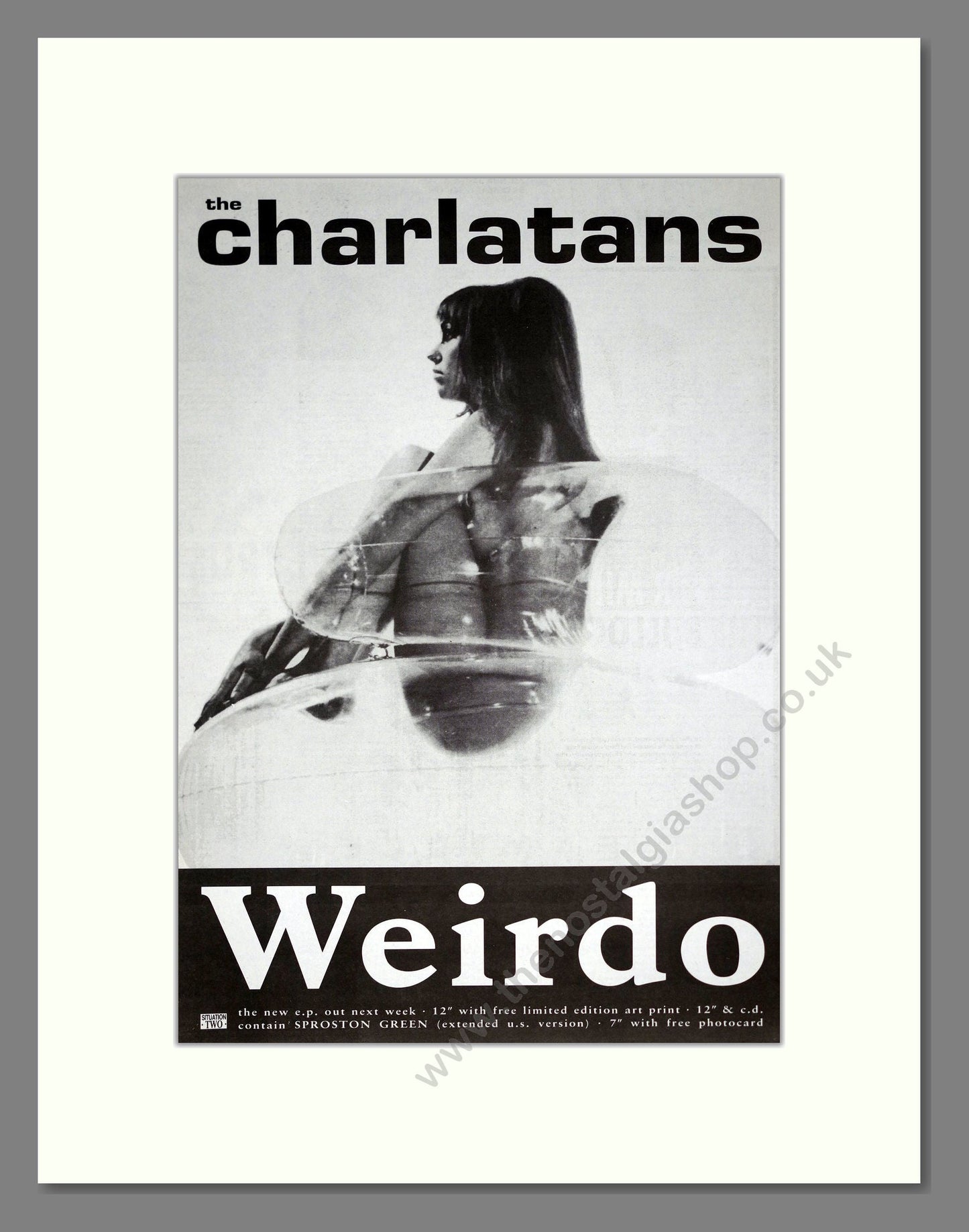 Charlatans (The) - Weirdo. Vintage Advert 1992 (ref AD20365)