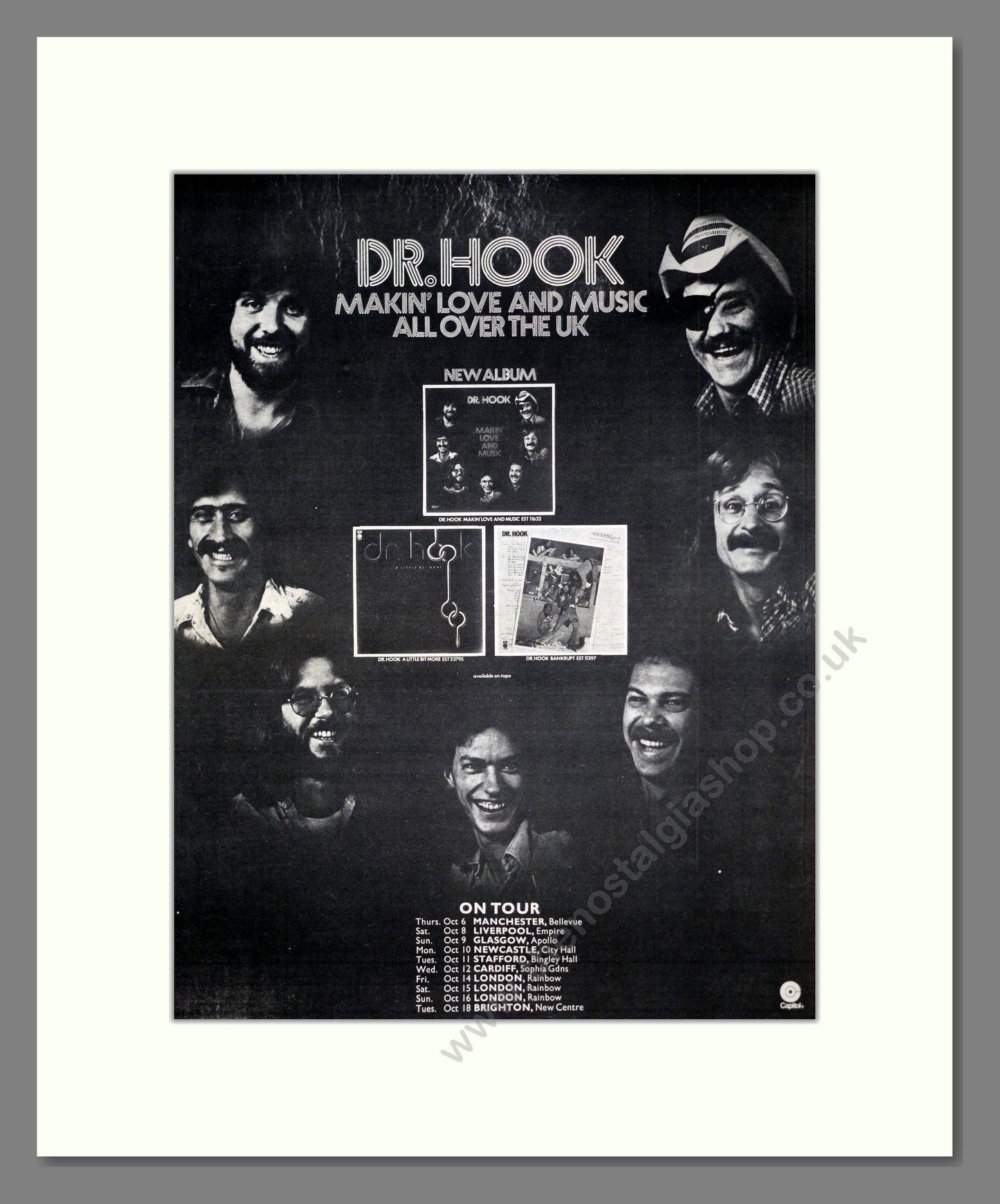 Dr. Hook - UK Tour. Vintage Advert 1977 (ref AD20412)