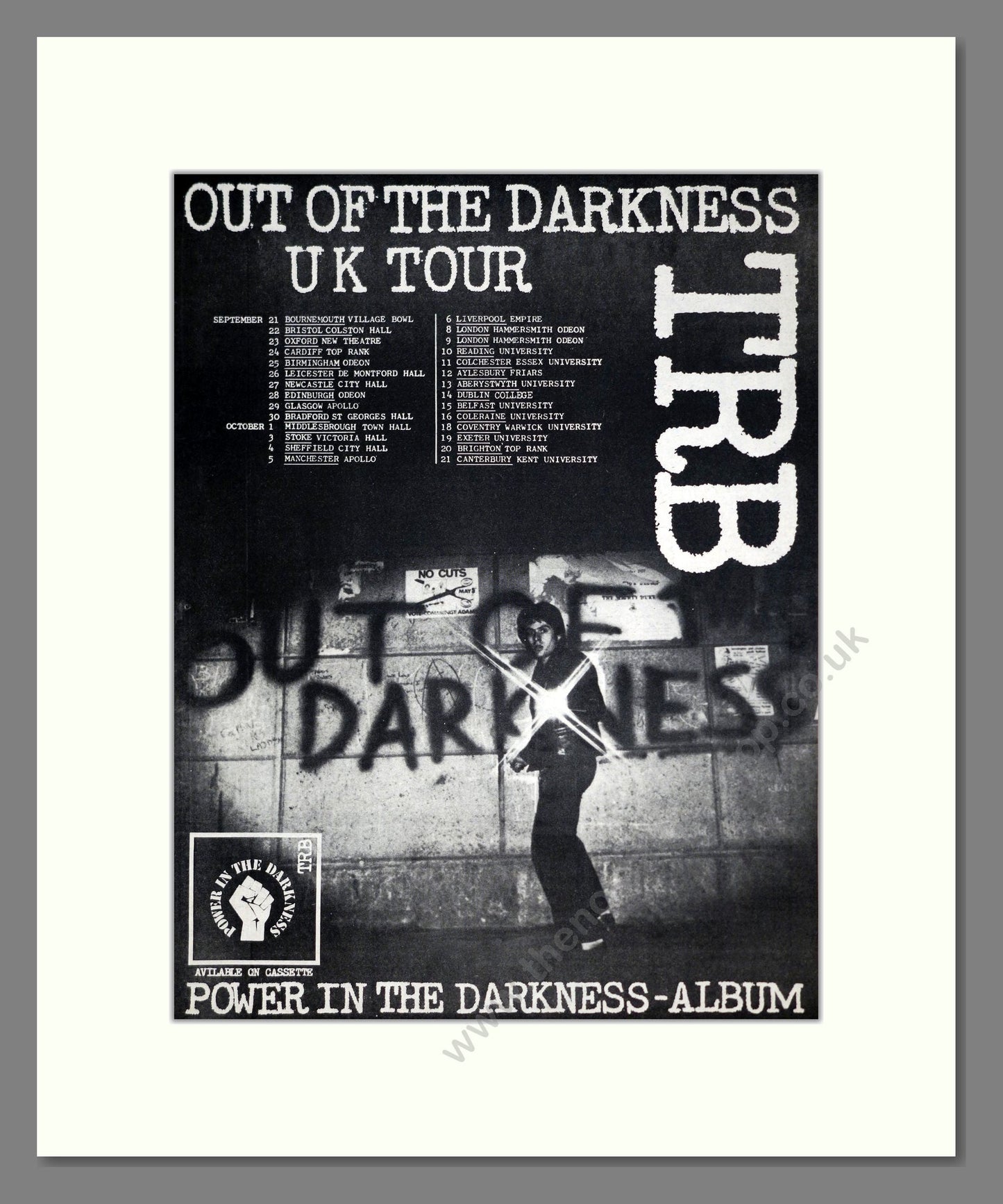 Out Of The Darkness - UK Tour. Vintage Advert 1978 (ref AD20417)