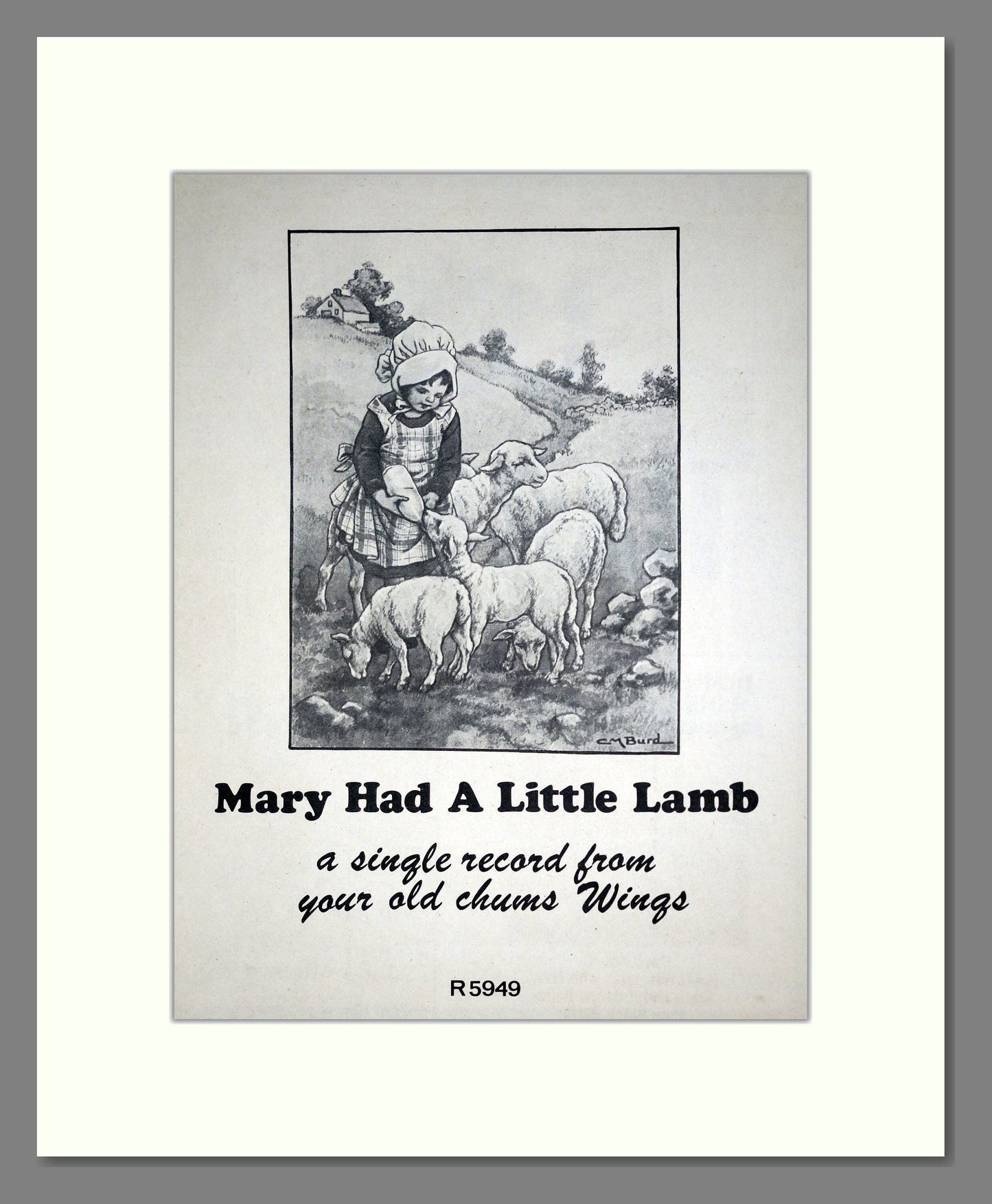 Wings - Mary Had A Little Lamb. Vintage Advert 1972 (ref AD20452)